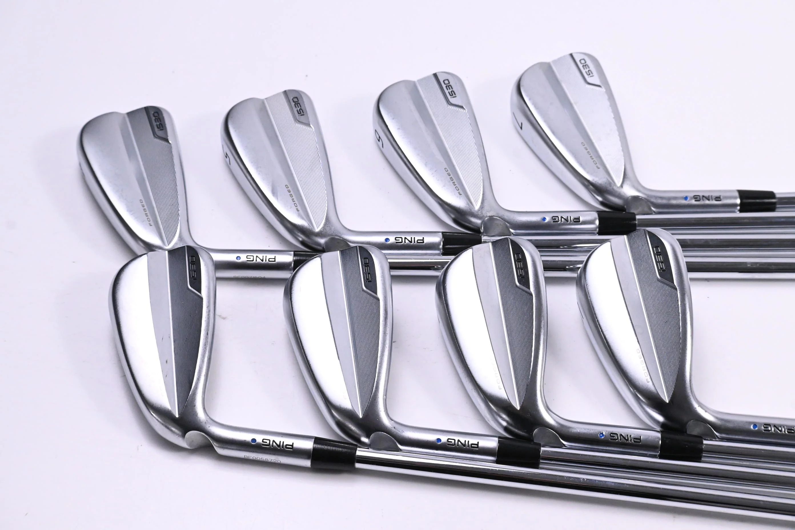 Left Hand Ping i530 Irons / 4-PW+UW / Blue Dot / Stiff Flex Ping AWT 2.0 Shafts - Image 2