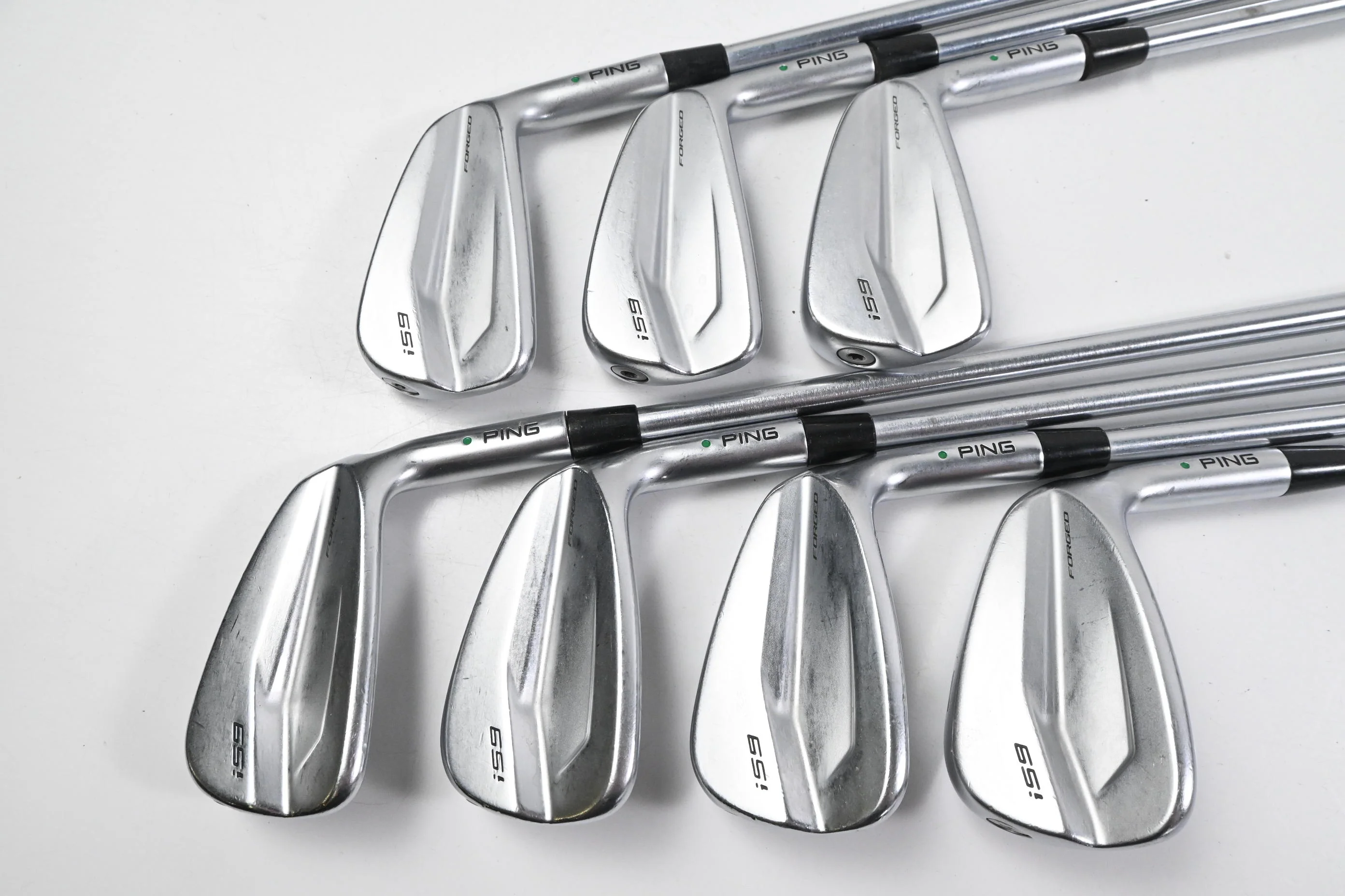 Ping i59 Irons / 4-PW / Green Dot / Stiff Flex Project X LS 120 Steel Shafts - Image 2