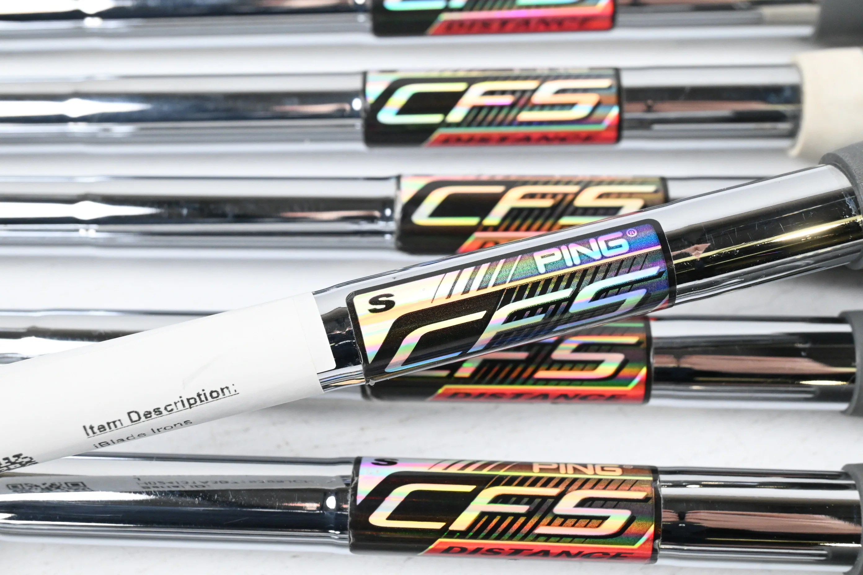 Ping iBlade Irons / 4-PW / Black Dot / Stiff Flex Ping CFS Distance Shafts - Image 5