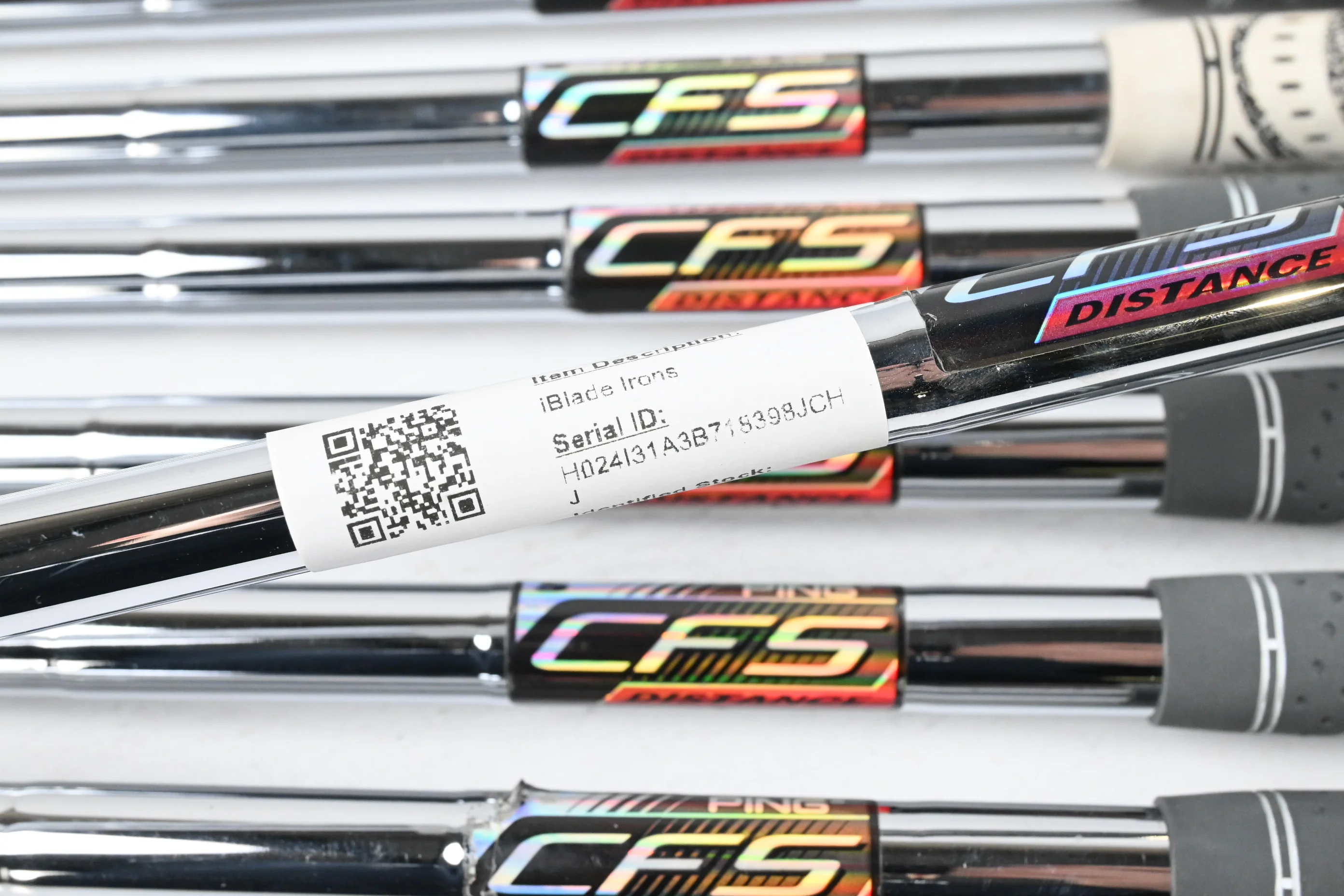 Ping iBlade Irons / 4-PW / Black Dot / Stiff Flex Ping CFS Distance Shafts - Image 6