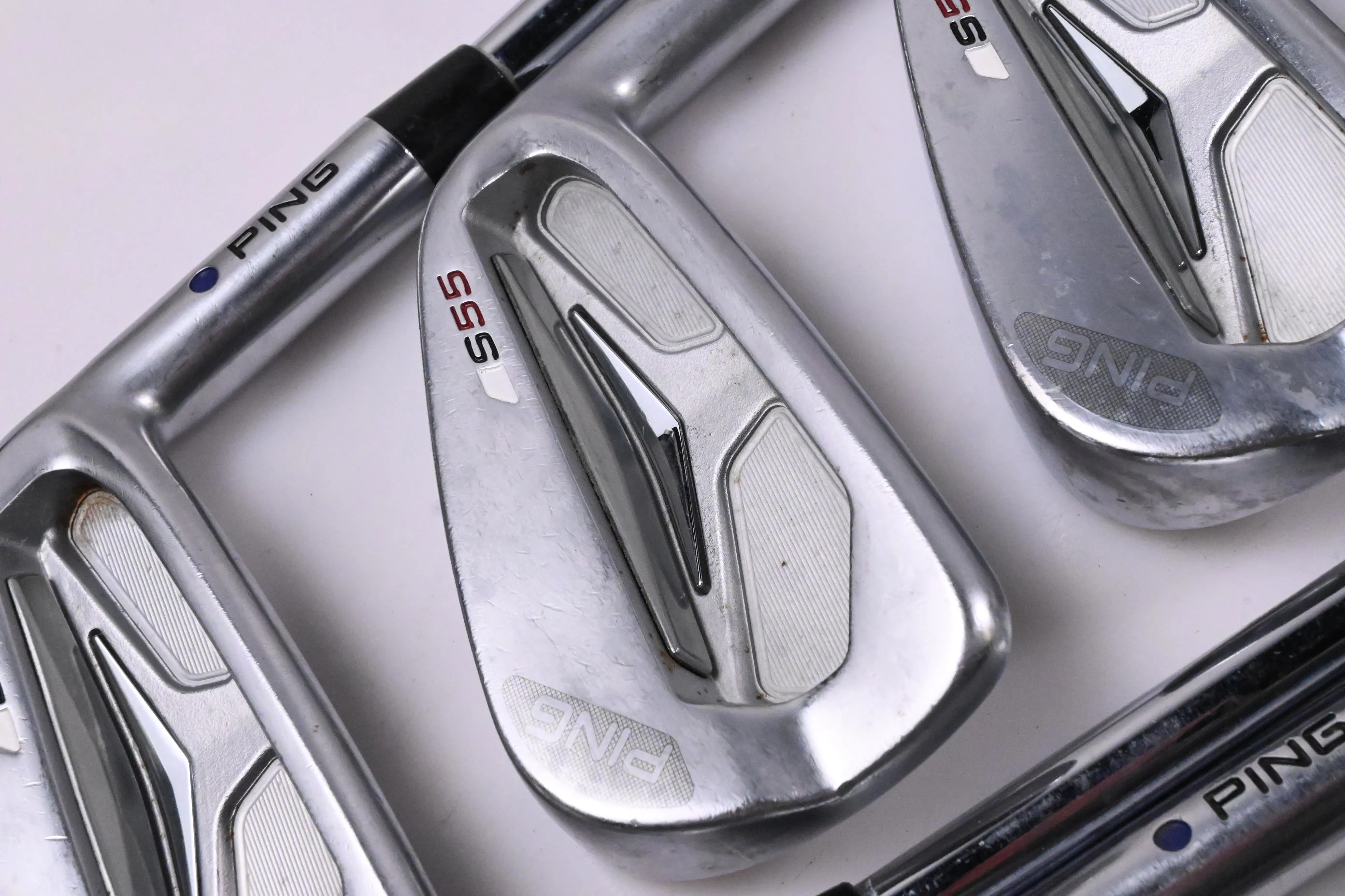 Ping S55 Irons / 3-PW / Blue Dot / Stiff Flex Ping Shafts
