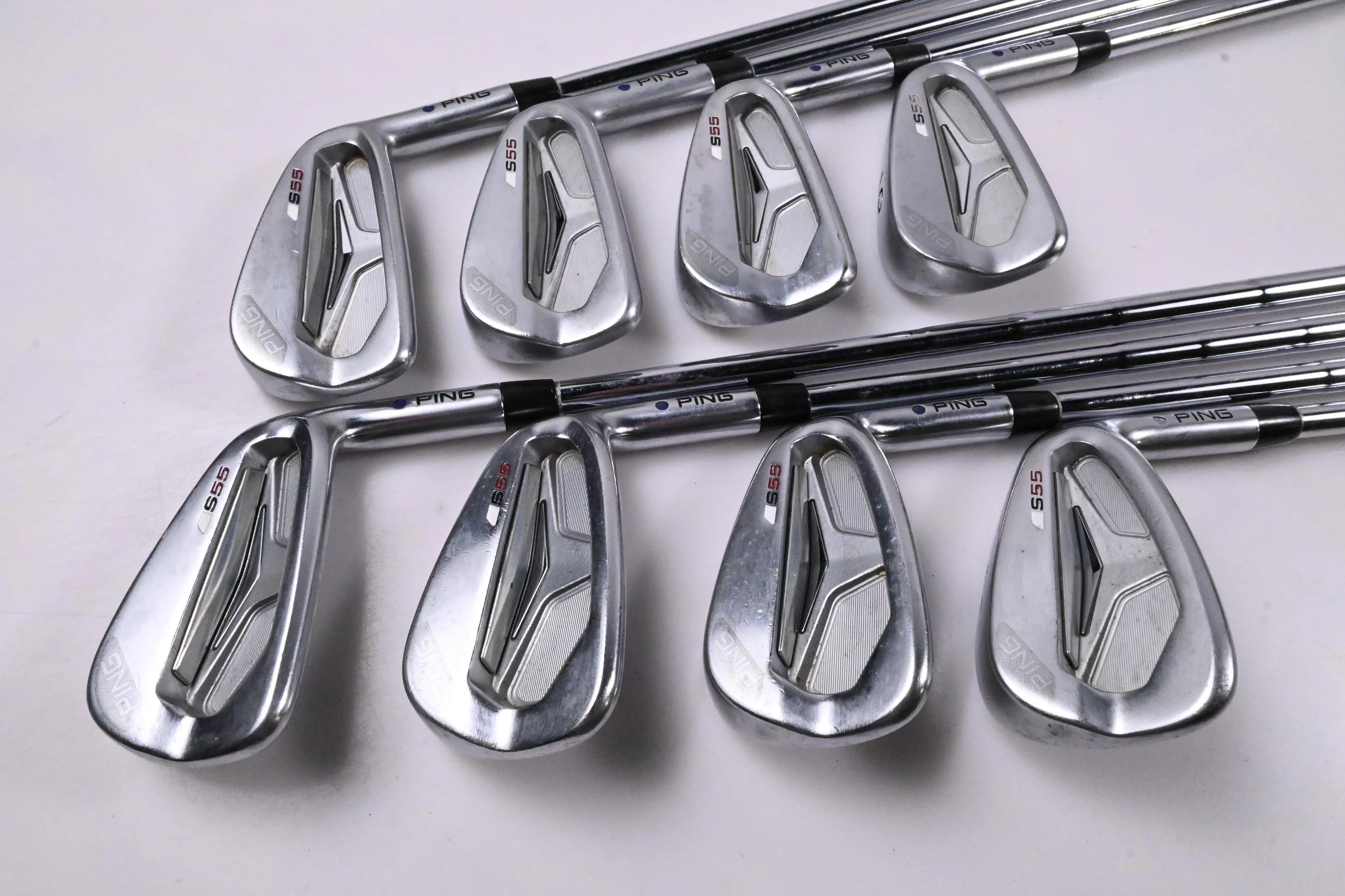 Ping S55 Irons / 3-PW / Blue Dot / Stiff Flex Ping Shafts - Image 2