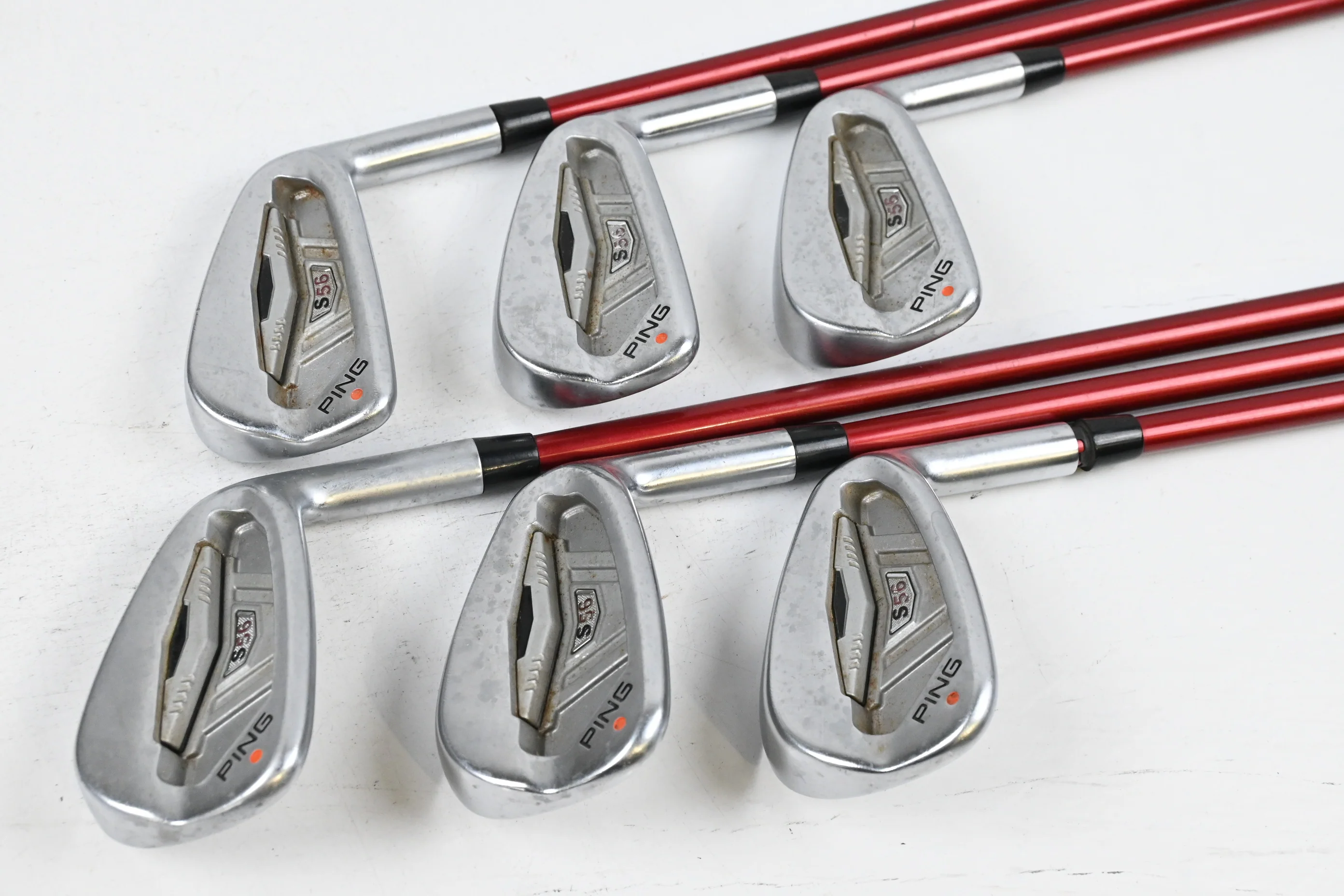 Ping S56 Irons / 5-PW / Orange Dot / Regular Flex Ping TFC 149 Shafts - Image 2
