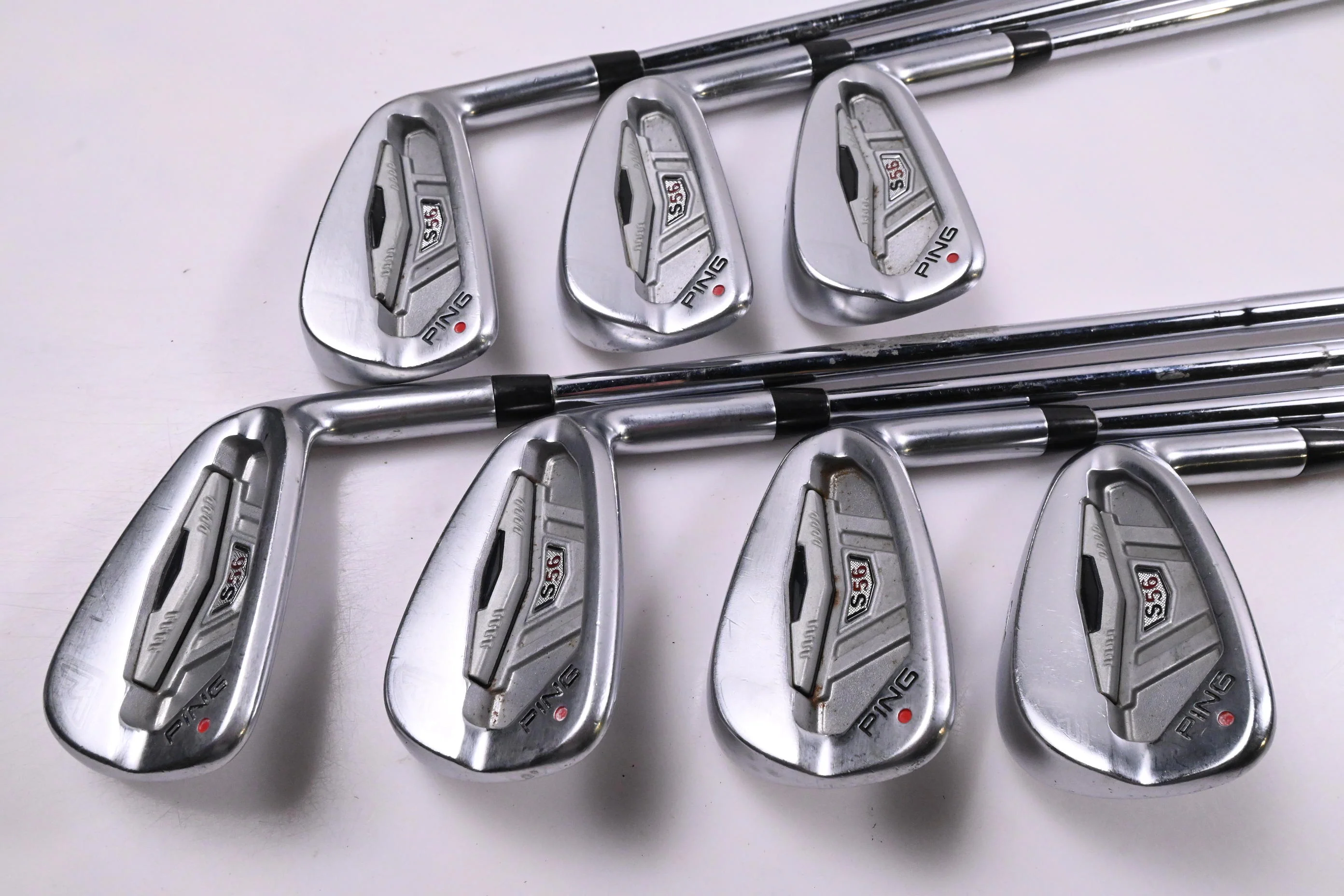 Ping S56 Irons / 4-PW / Red Dot / X-Flex Steel Shafts - Image 2
