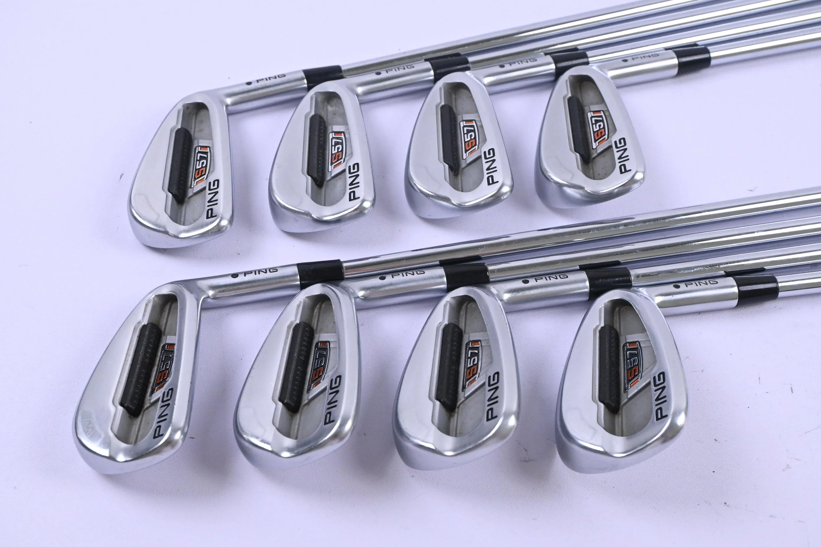 Ping S57 Irons / 3-PW / Black Dot / Regular Flex Ping AWT Shafts - Image 2