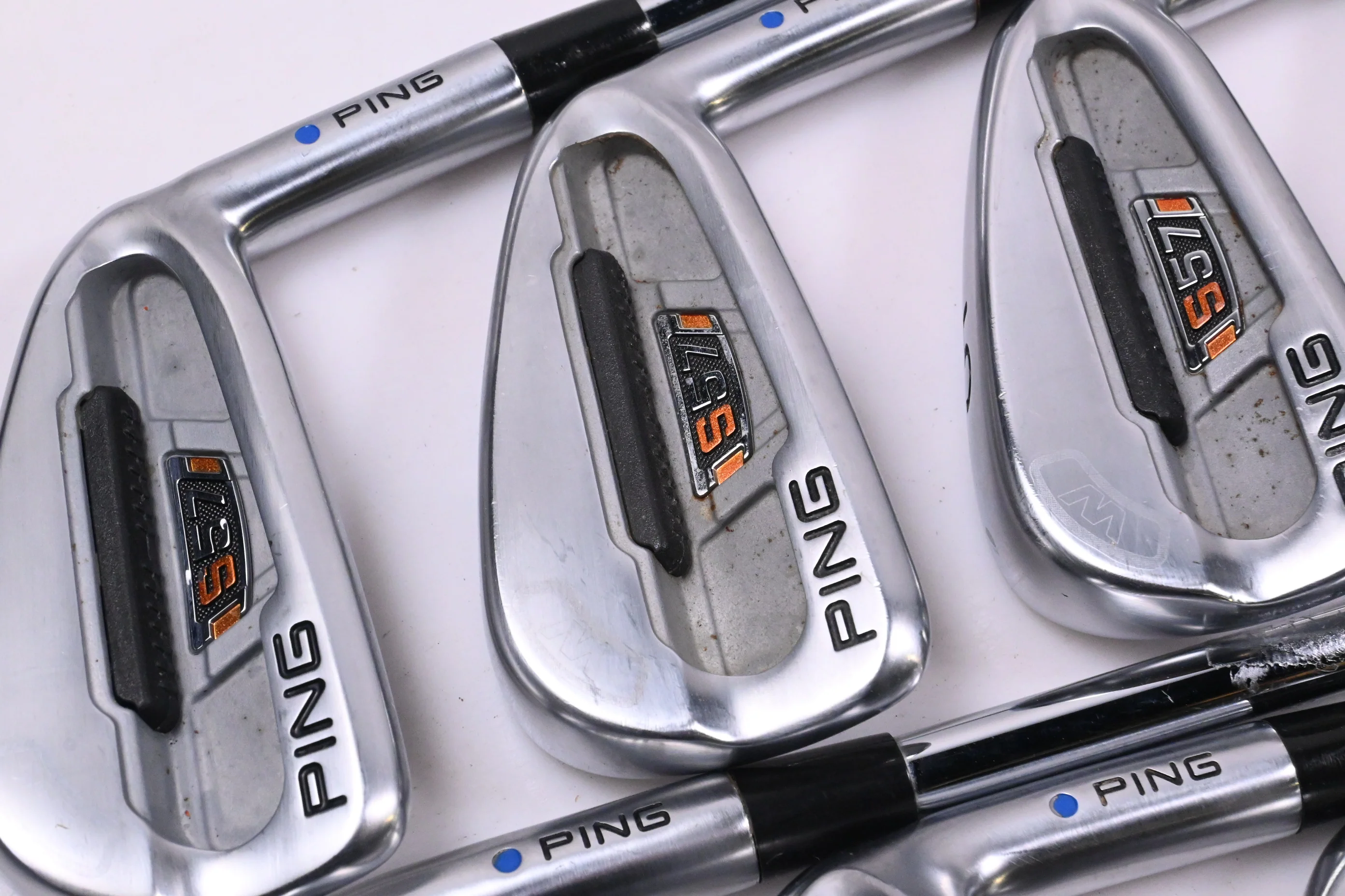 Ping S57 Irons / 3-PW / Blue Dot / Regular Flex Ping AWT Shafts