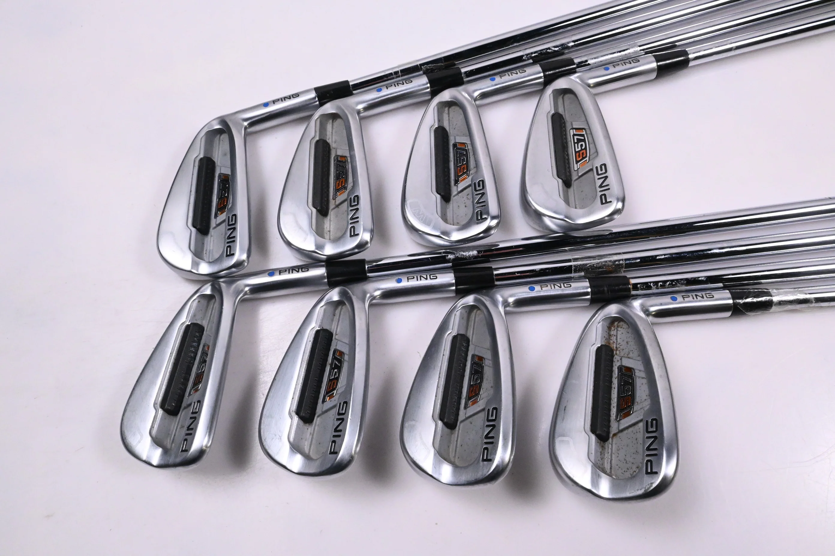 Ping S57 Irons / 3-PW / Blue Dot / Regular Flex Ping AWT Shafts - Image 2