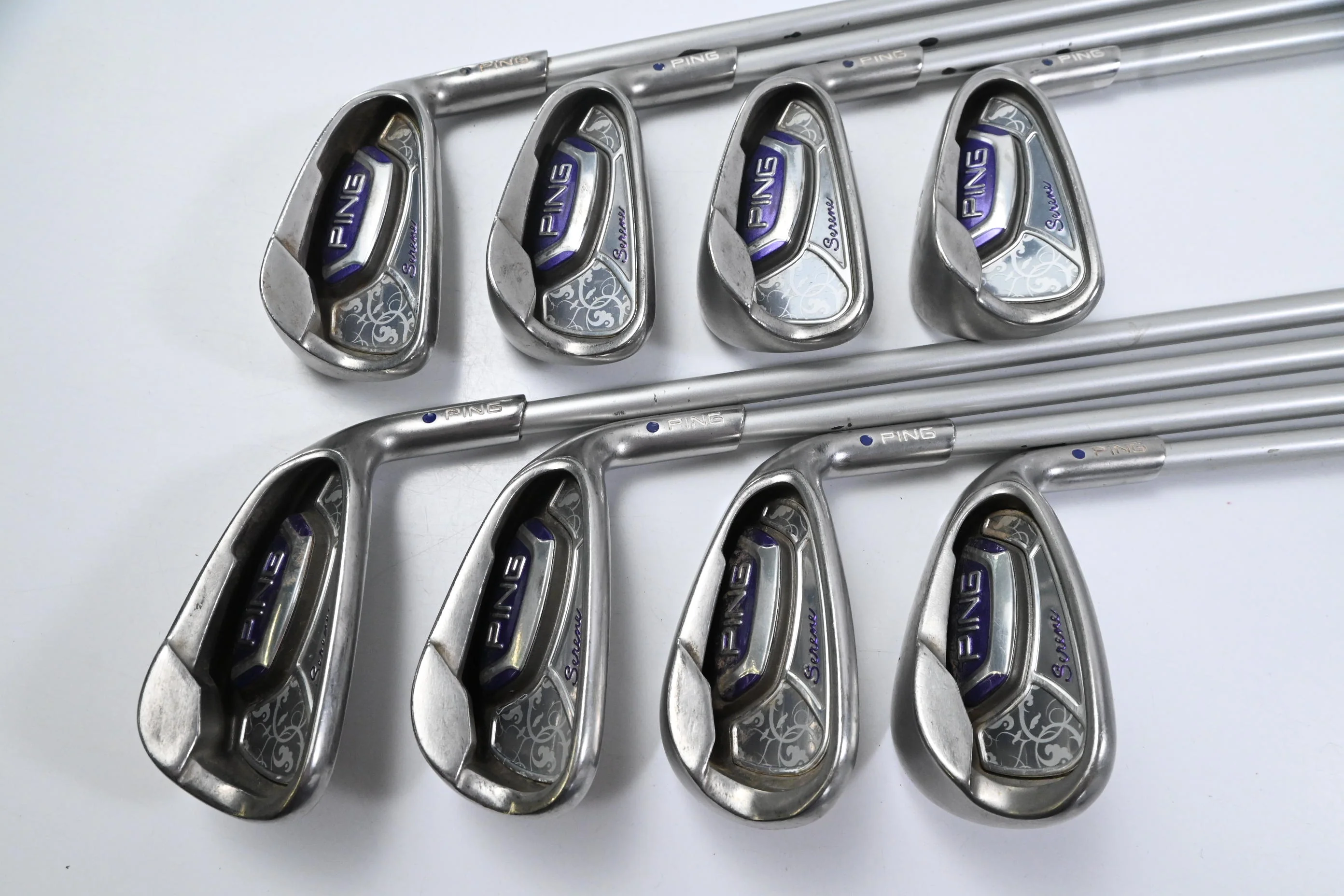 Ladies Ping Serene Combo Irons / 5-PW+SW+LW / Purple Dot /  Ladies Flex Ping ULT - Image 2