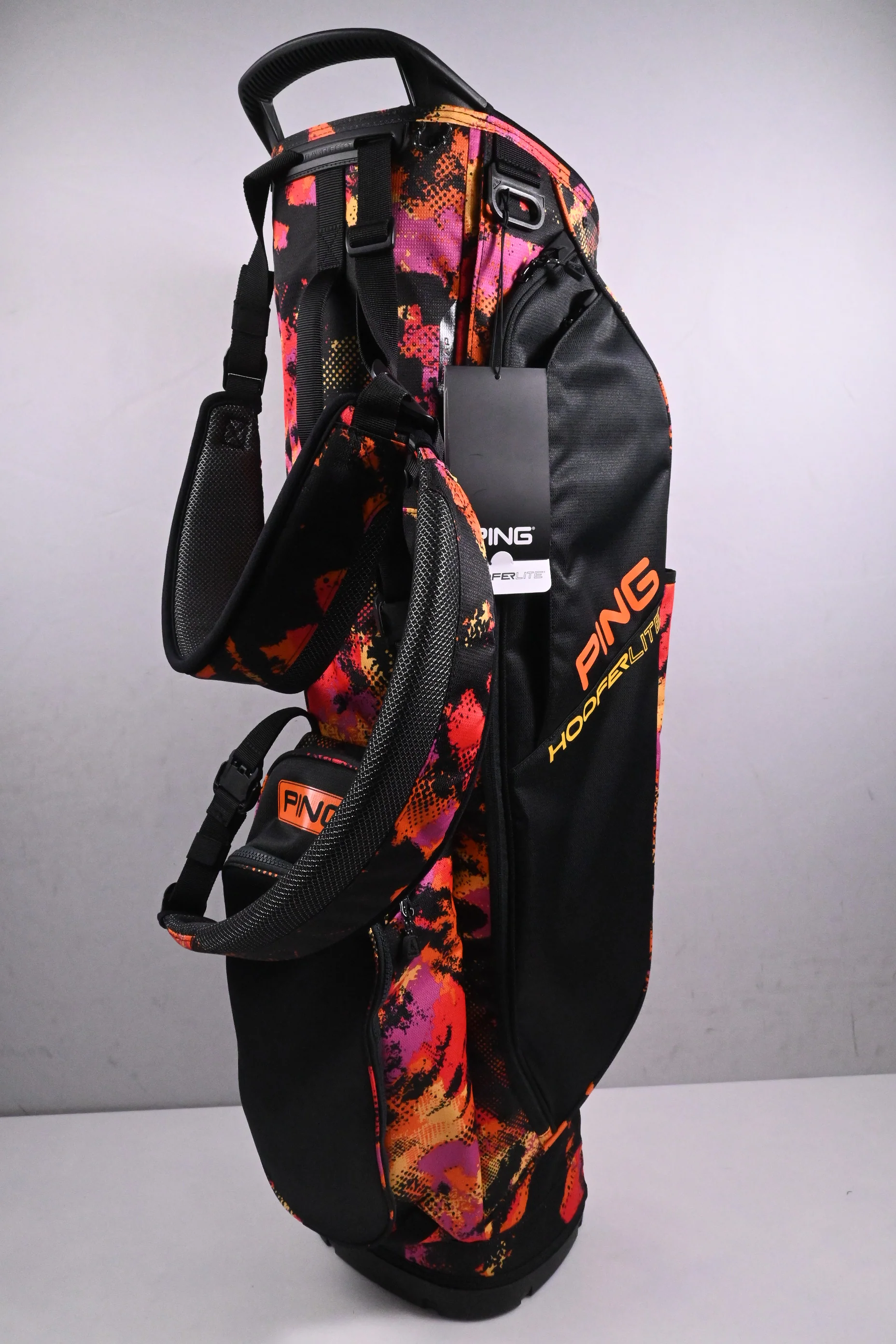 Ping Hoofer Lite LTD Edition Stand Bag / 4-Way Divider / Black, Pink, Orange - Image 4