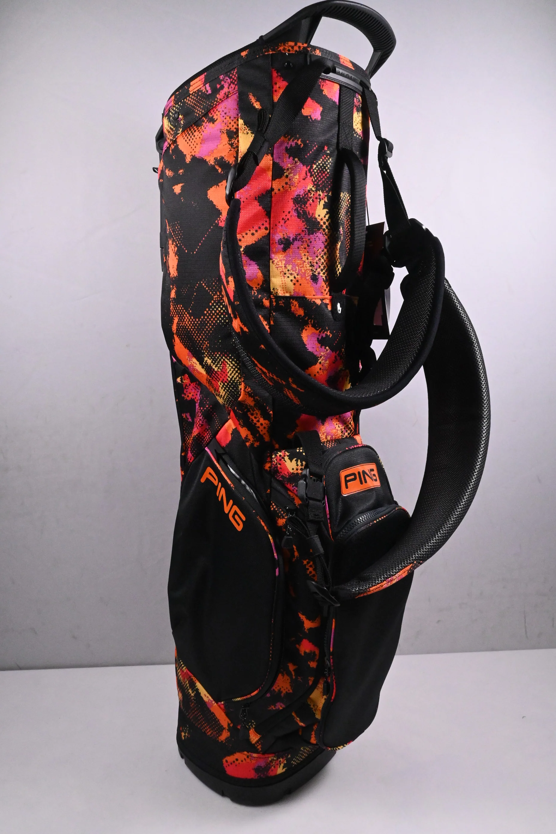 Ping Hoofer Lite LTD Edition Stand Bag / 4-Way Divider / Black, Pink, Orange - Image 5