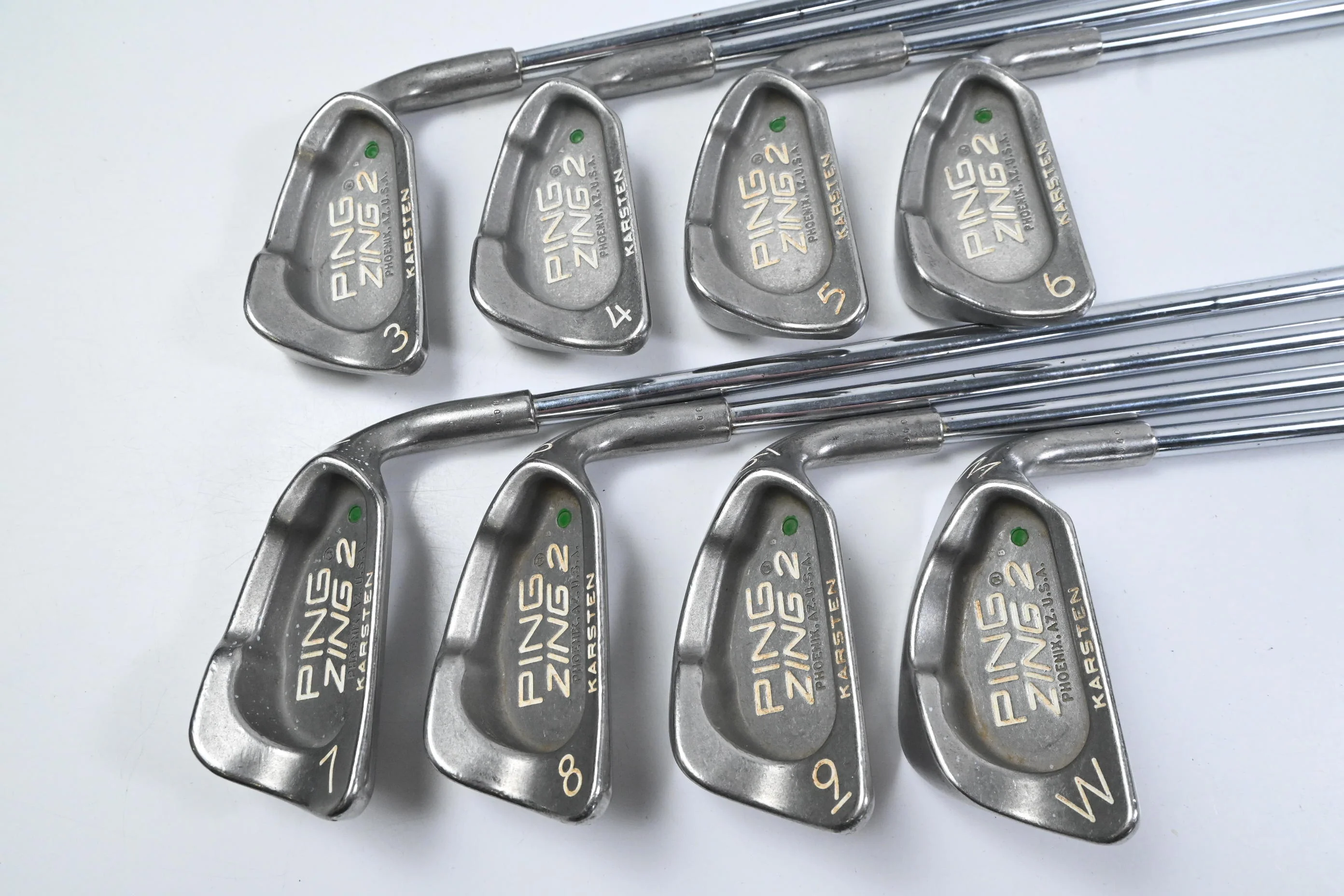 Ping Zing 2 Irons / 3-PW / Green Dot / Stiff Flex Ping JZ Shafts - Image 2