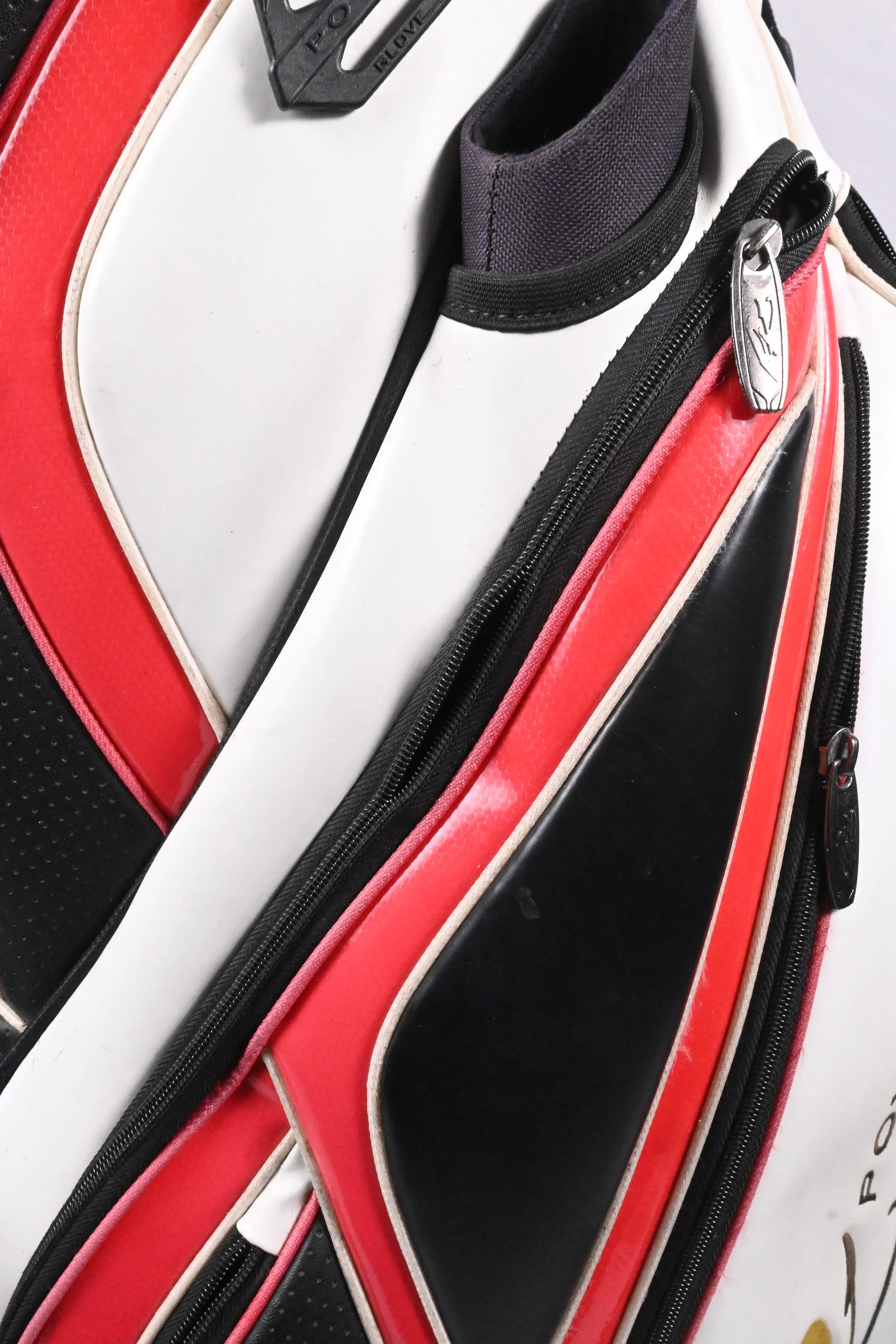 Powakaddy Cart Bag / 14-Way Divider / White, Black, Red - Image 3