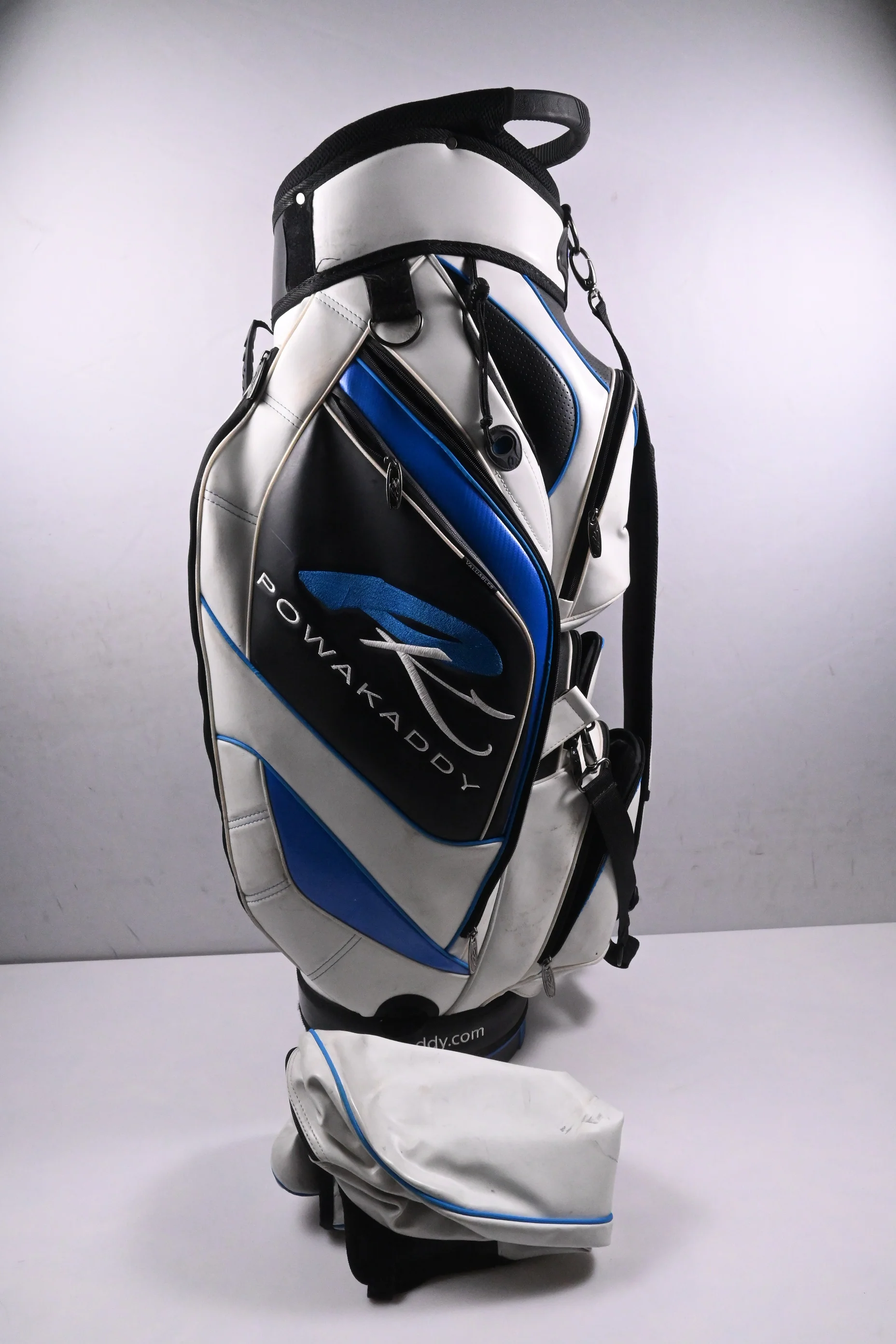 Powakaddy Cart Bag / 14-Way Divider / White, Black