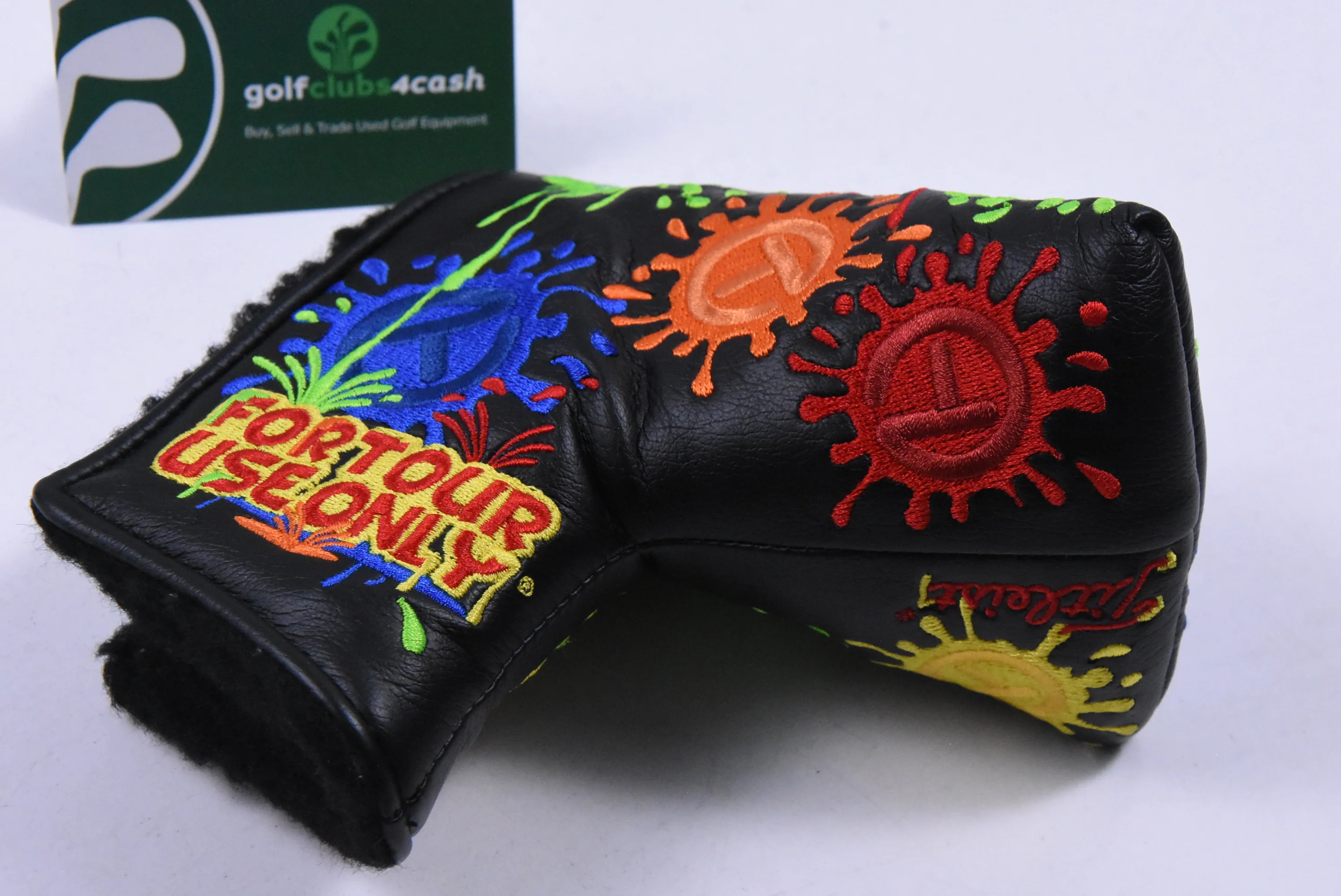 Scotty Cameron Circle T Rainbow Paint Splash Putter Cover / Mid-Mallet / Black - Image 3