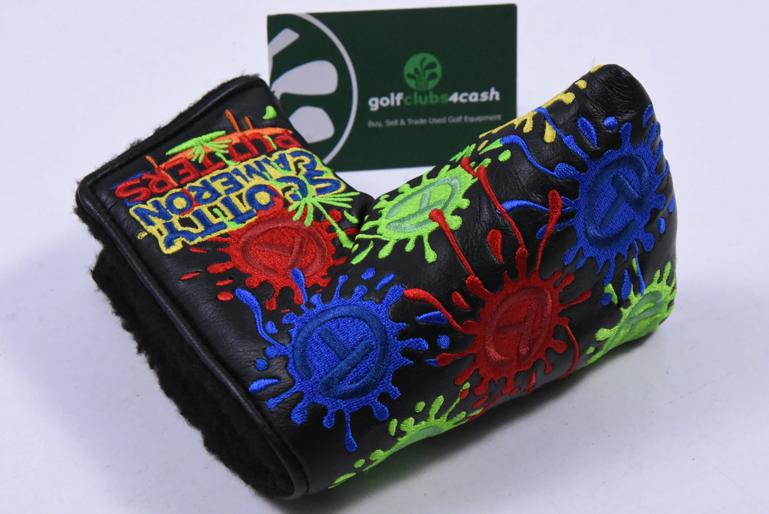 Scotty Cameron Circle T Rainbow Paint Splash Putter Cover / Mid-Mallet / Black - Image 4
