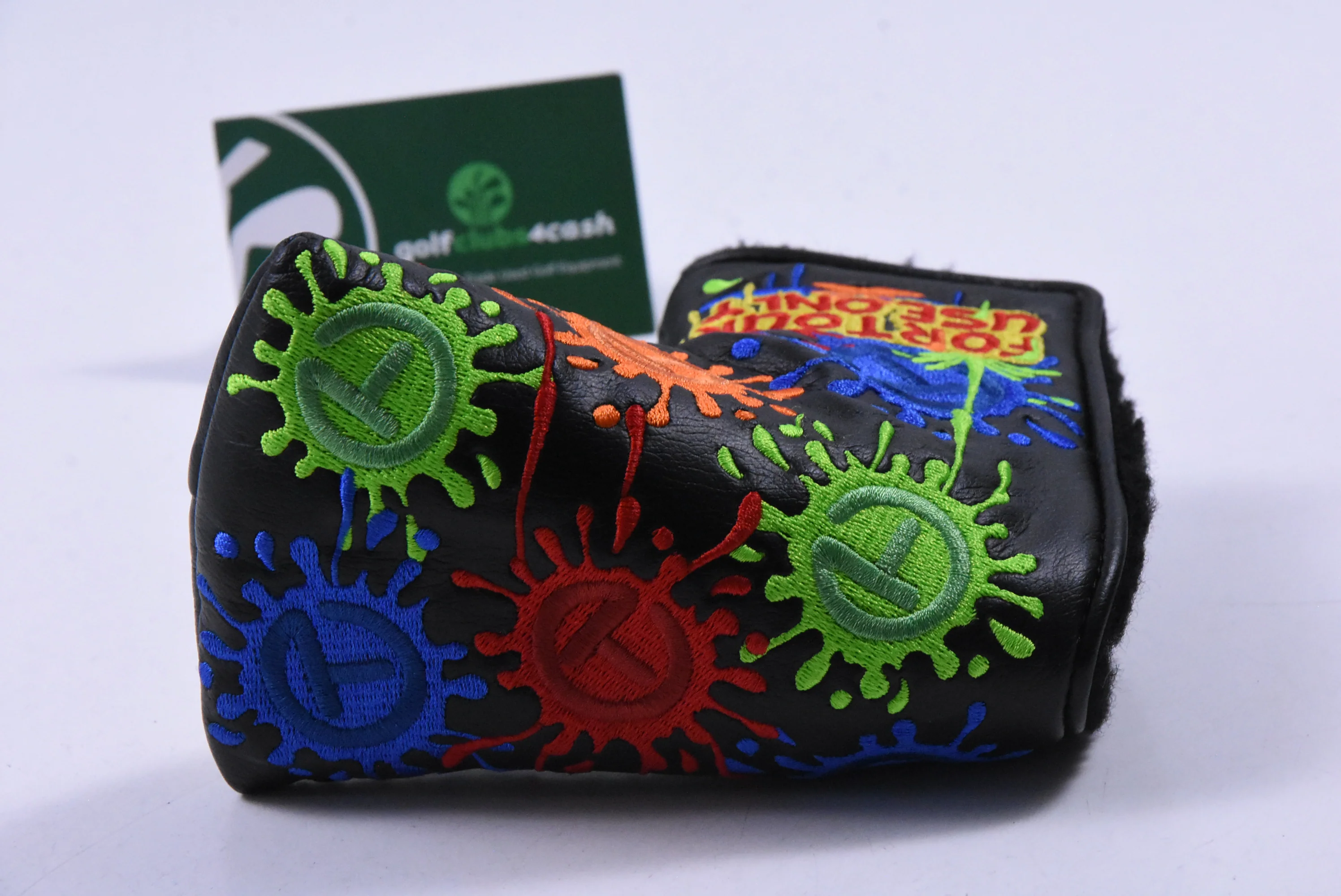 Scotty Cameron Circle T Rainbow Paint Splash Putter Cover / Mid-Mallet / Black - Image 5