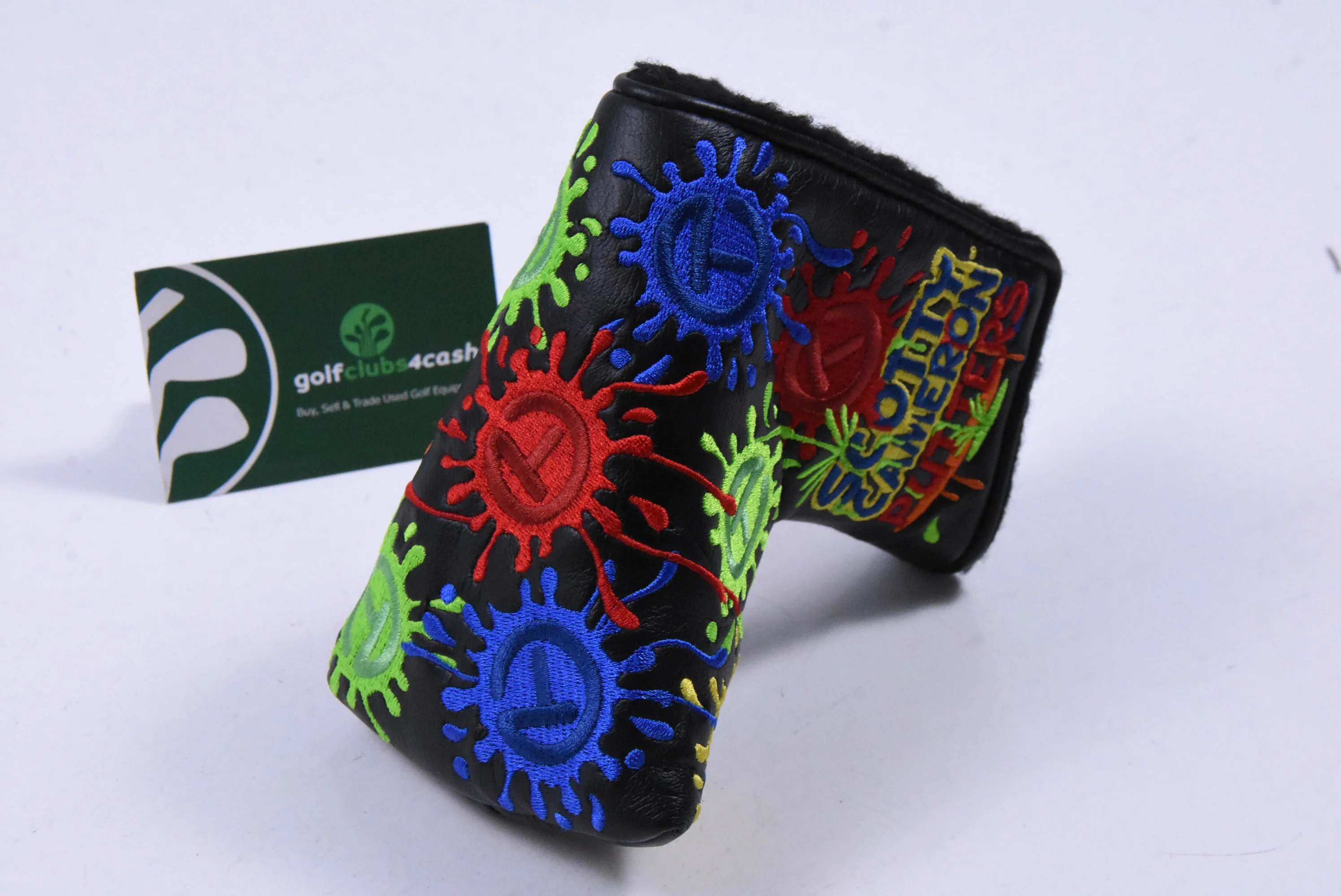 Scotty Cameron Circle T Rainbow Paint Splash Putter Cover / Mid-Mallet / Black - Image 6
