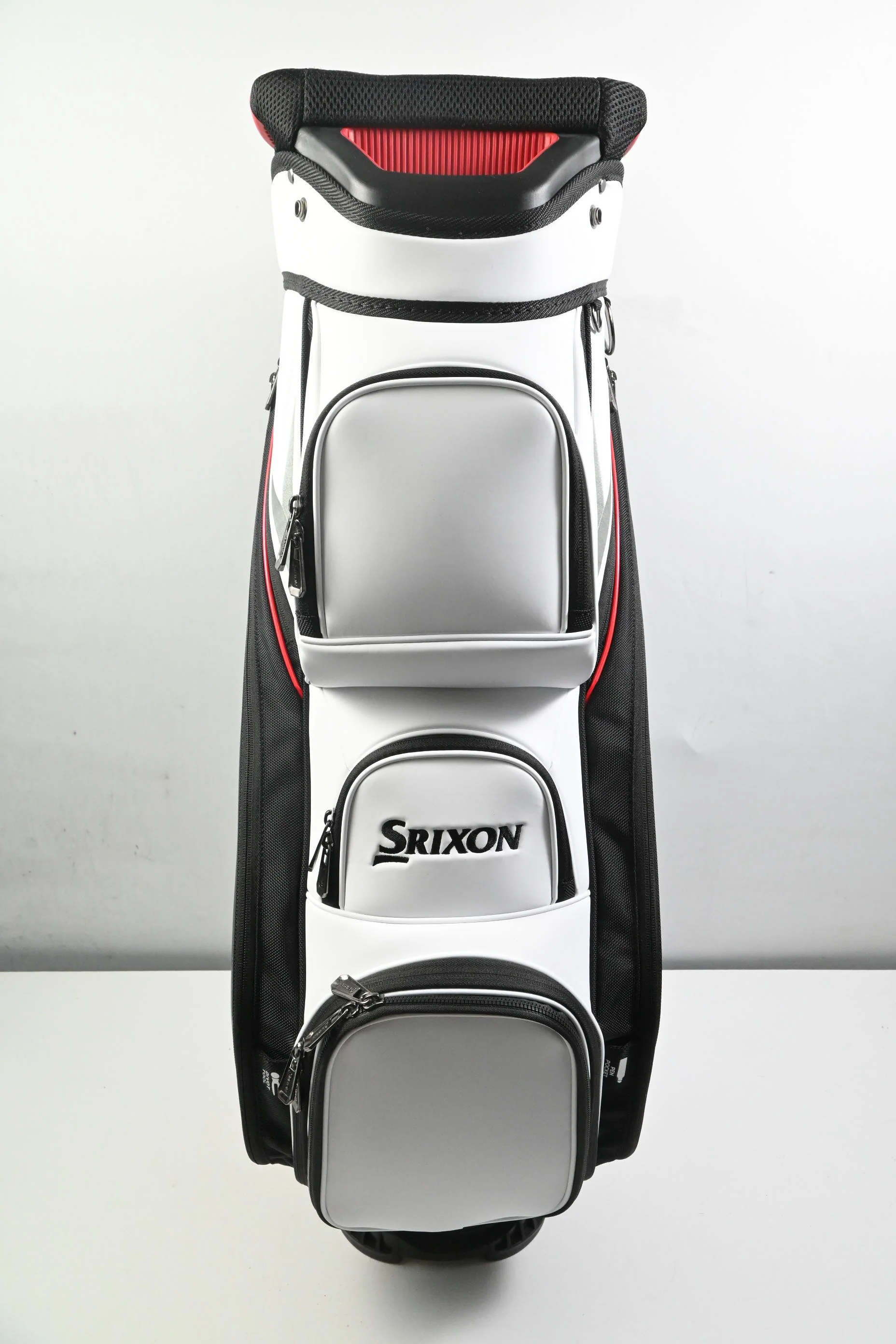Srixon Cart Bag / 14-Way Divider / White, Black, Red - Image 3