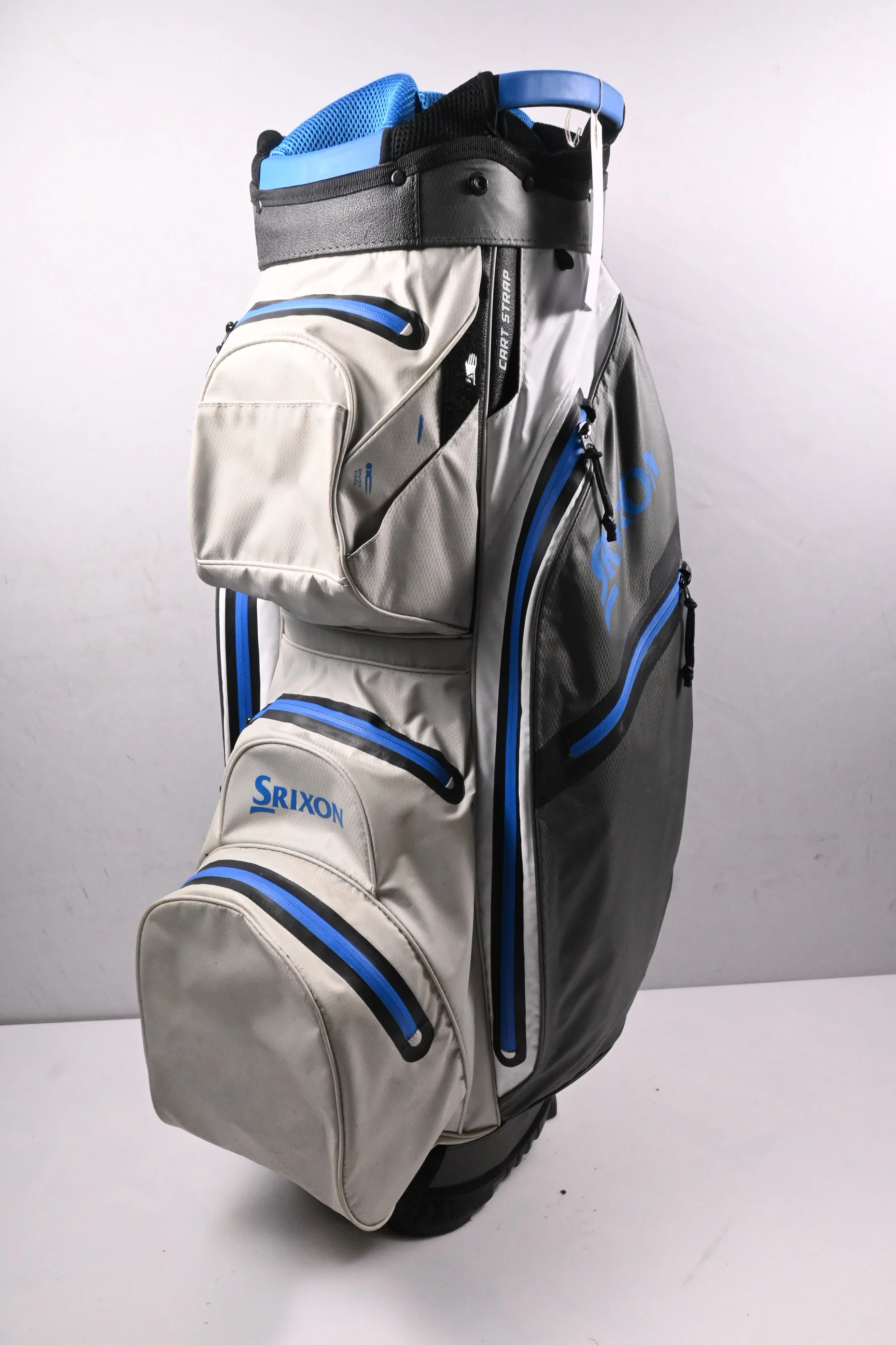 Srixon Waterproof Cart Golf Bag / 14-Way Divider / Blue, Grey & White - Image 2