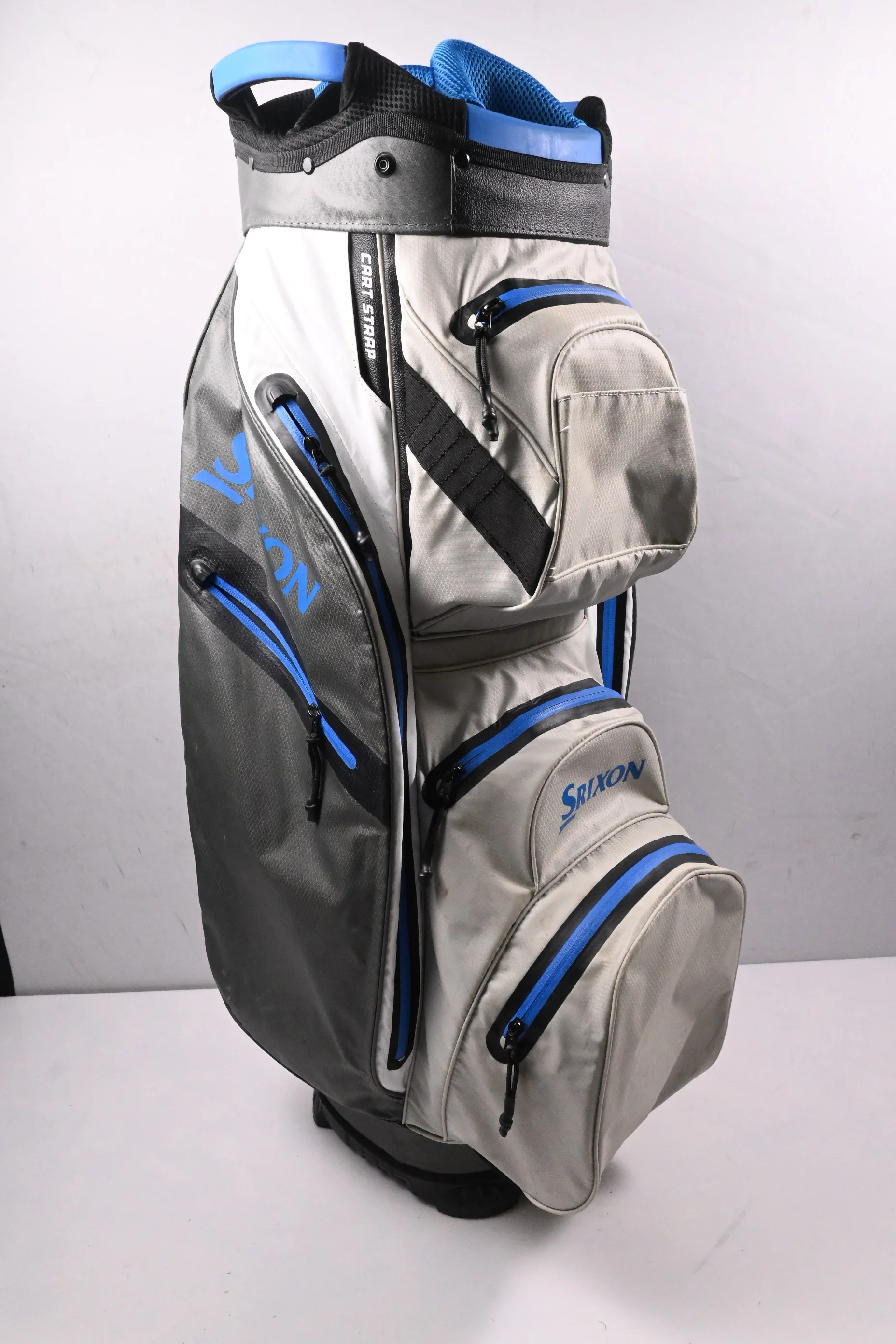 Srixon Waterproof Cart Golf Bag / 14-Way Divider / Blue, Grey & White - Image 3