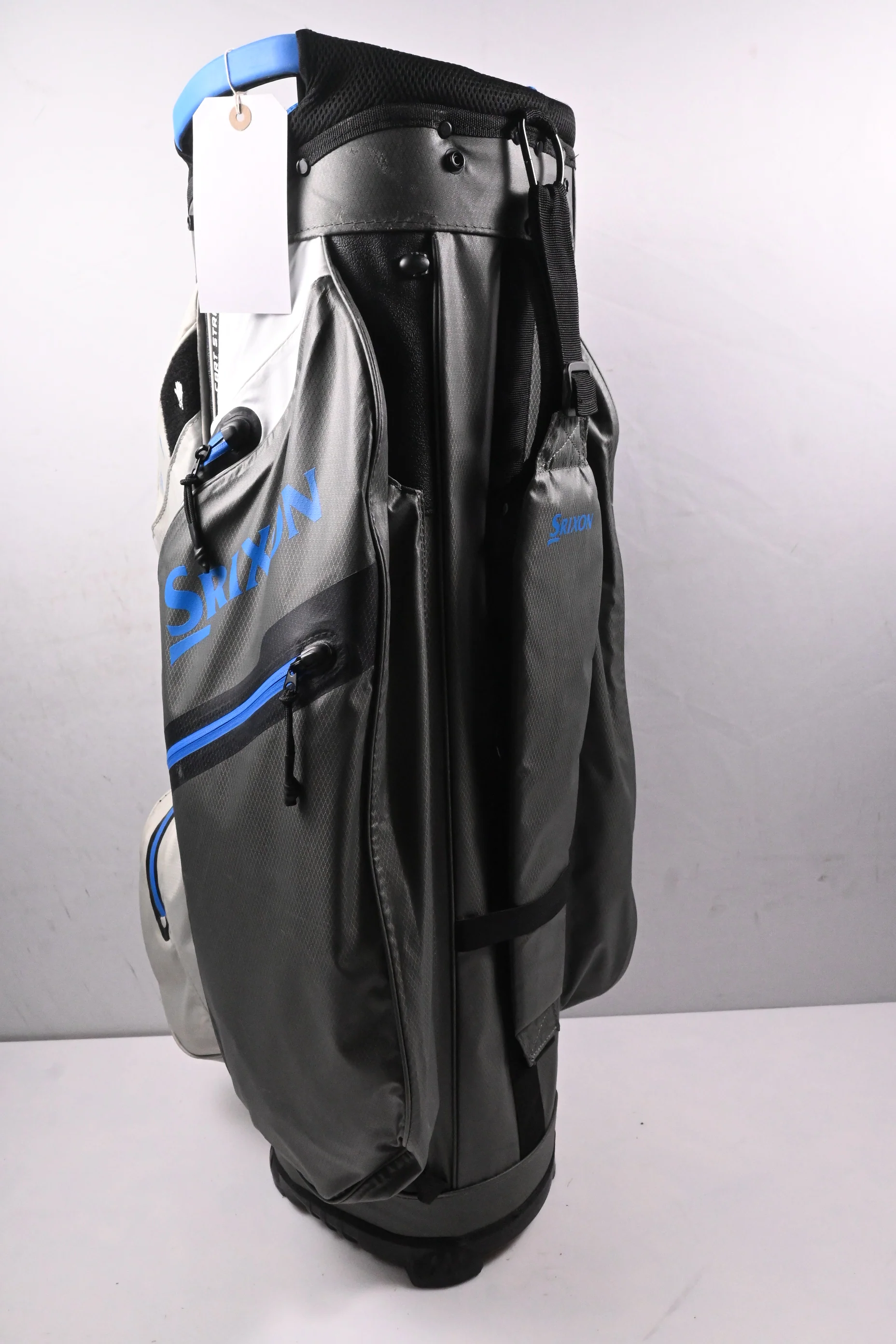 Srixon Waterproof Cart Golf Bag / 14-Way Divider / Blue, Grey & White - Image 5