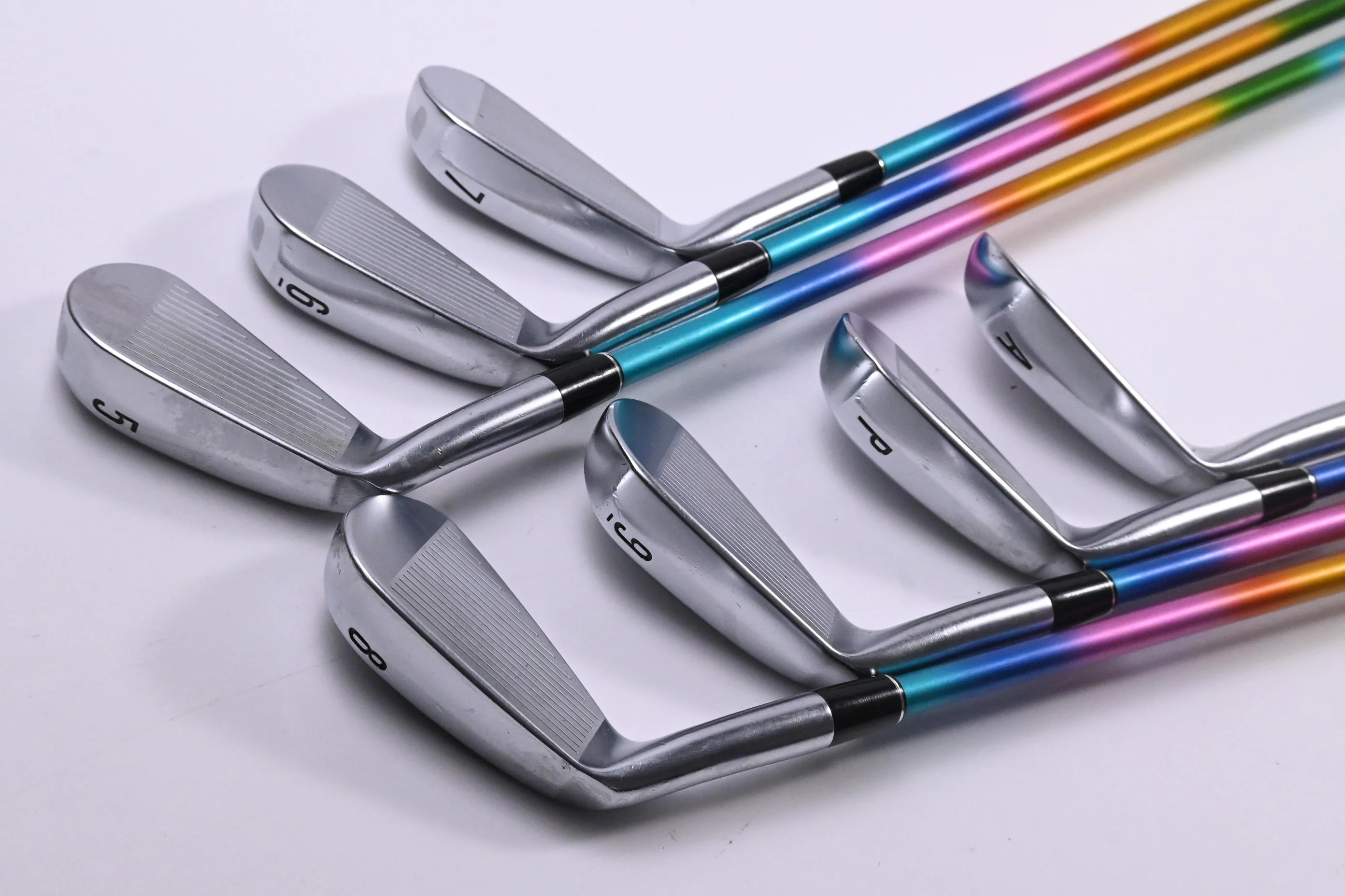 Srixon ZXi5 Irons / 5-PW+AW / Stiff Flex Autoflex 505 SF Rainbow Shafts - Image 4