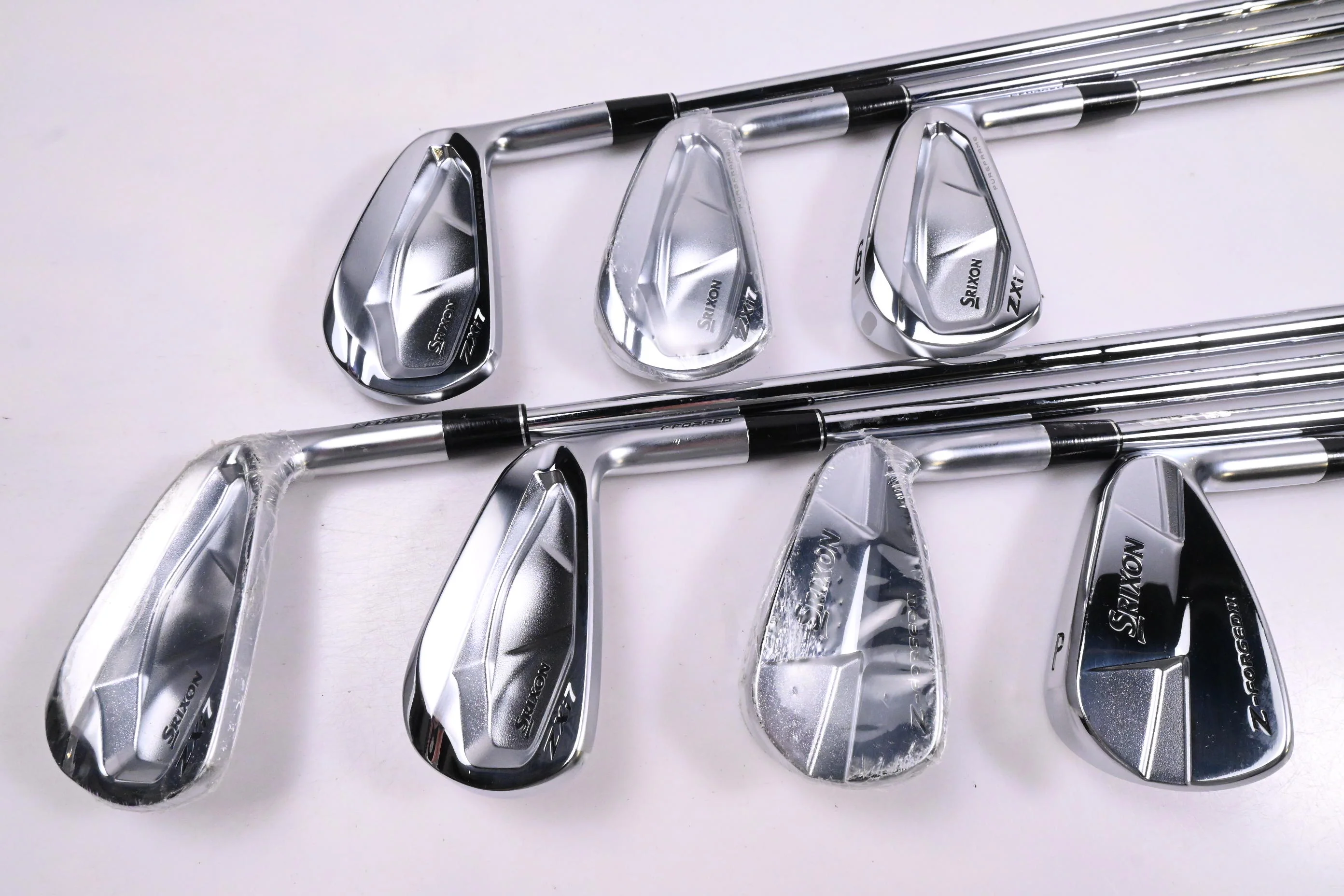 Srixon ZXi7/Z-Forged II Irons / 4-PW / Stiff Flex KBS Tour Shafts - Image 2