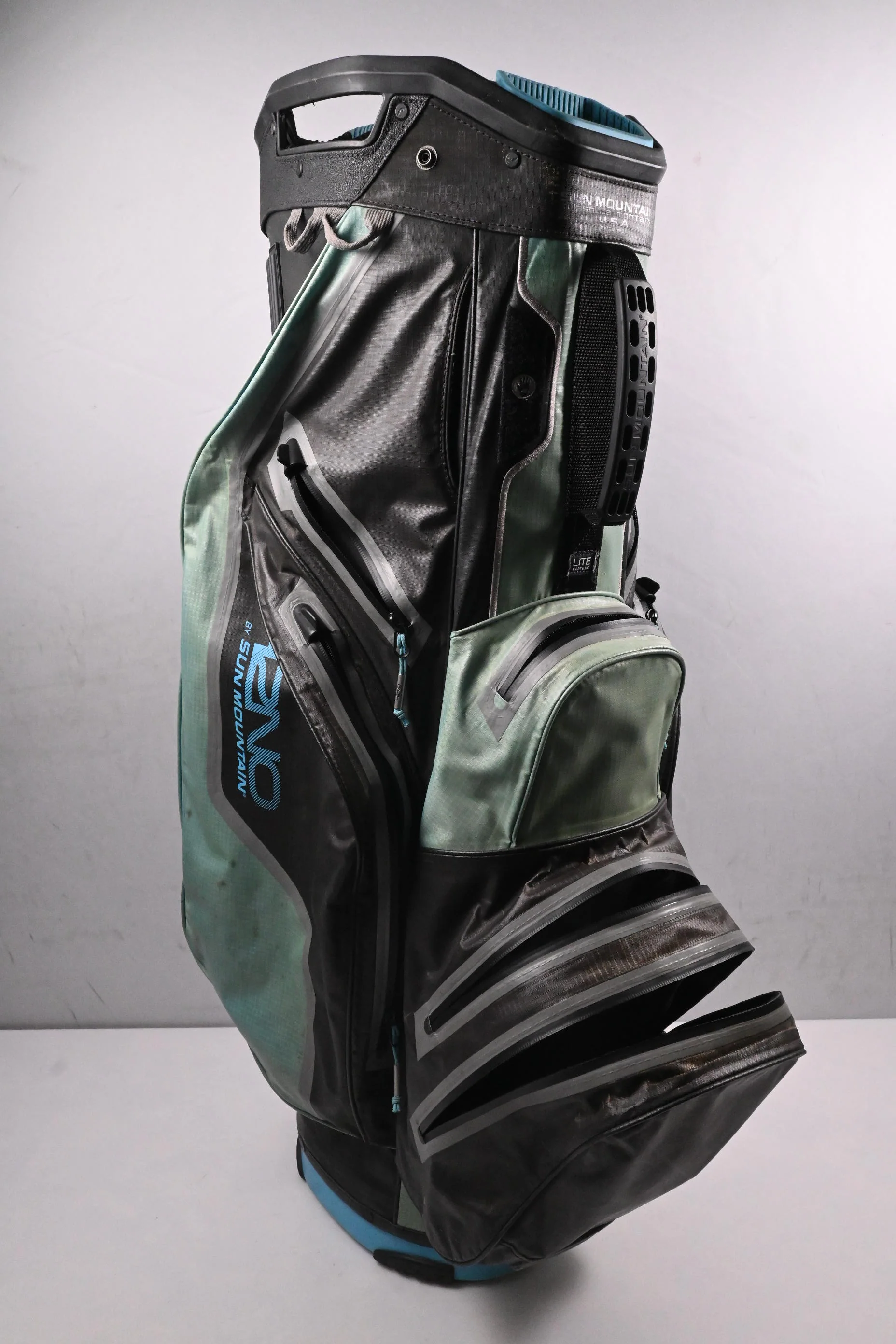 Sun Mountain H2NO Cart Bag / 14-Way Divider / Black, Green - Image 4