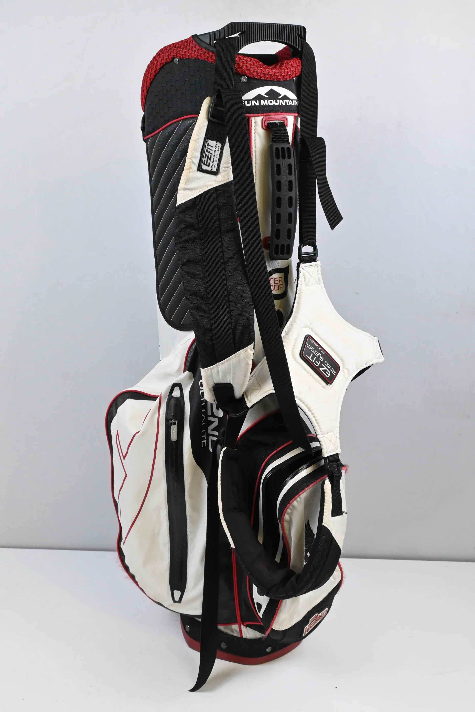 Sun Mountain H2NO Stand Bag / 3-Way Divider / White, Black, Red - Image 2