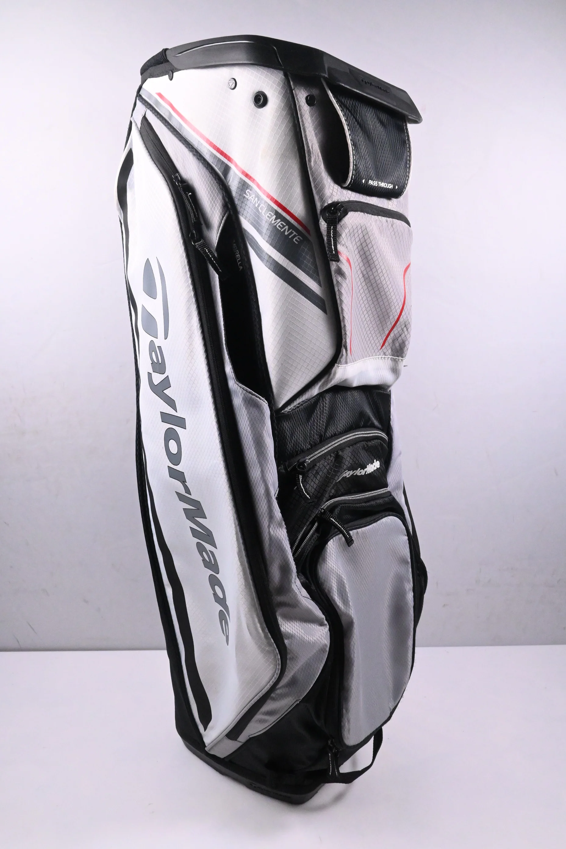 Taylormade San Clemente Cart Bag / 10-Way Divider / White, Black - Image 5