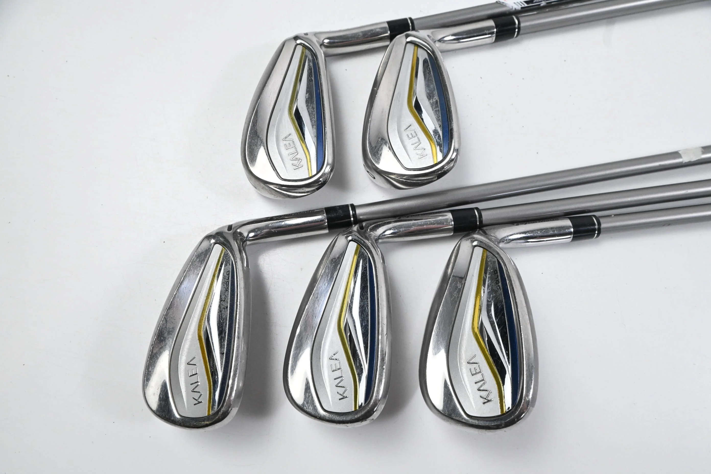 Ladies Taylormade Kalea Gold Irons / 7-PW+SW / Ladies Flex Kalea 40 Shafts - Image 2