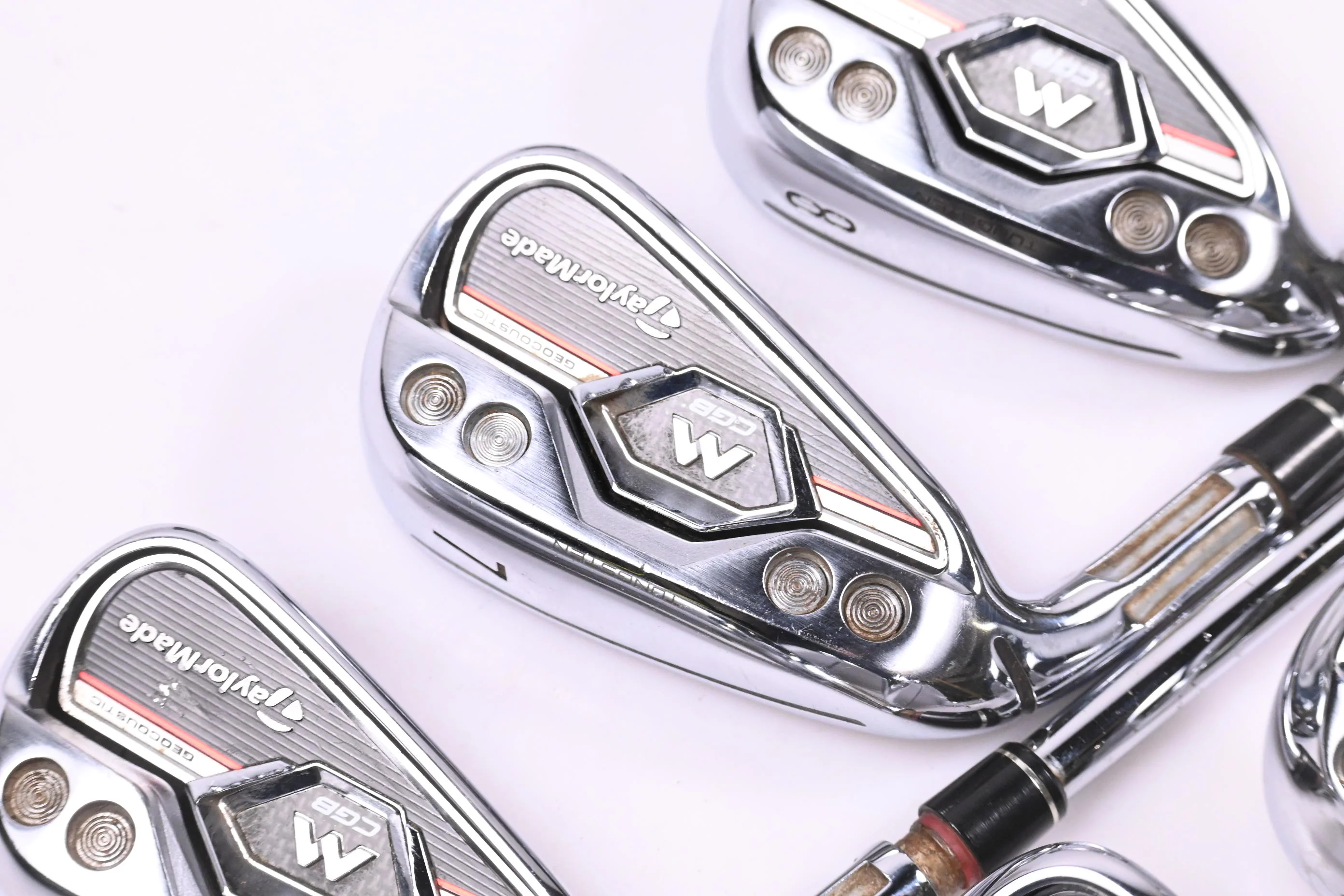 Left Hand Taylormade M CGB Irons / 6-PW+GW+SW / Regular Flex Dynamic Gold R300