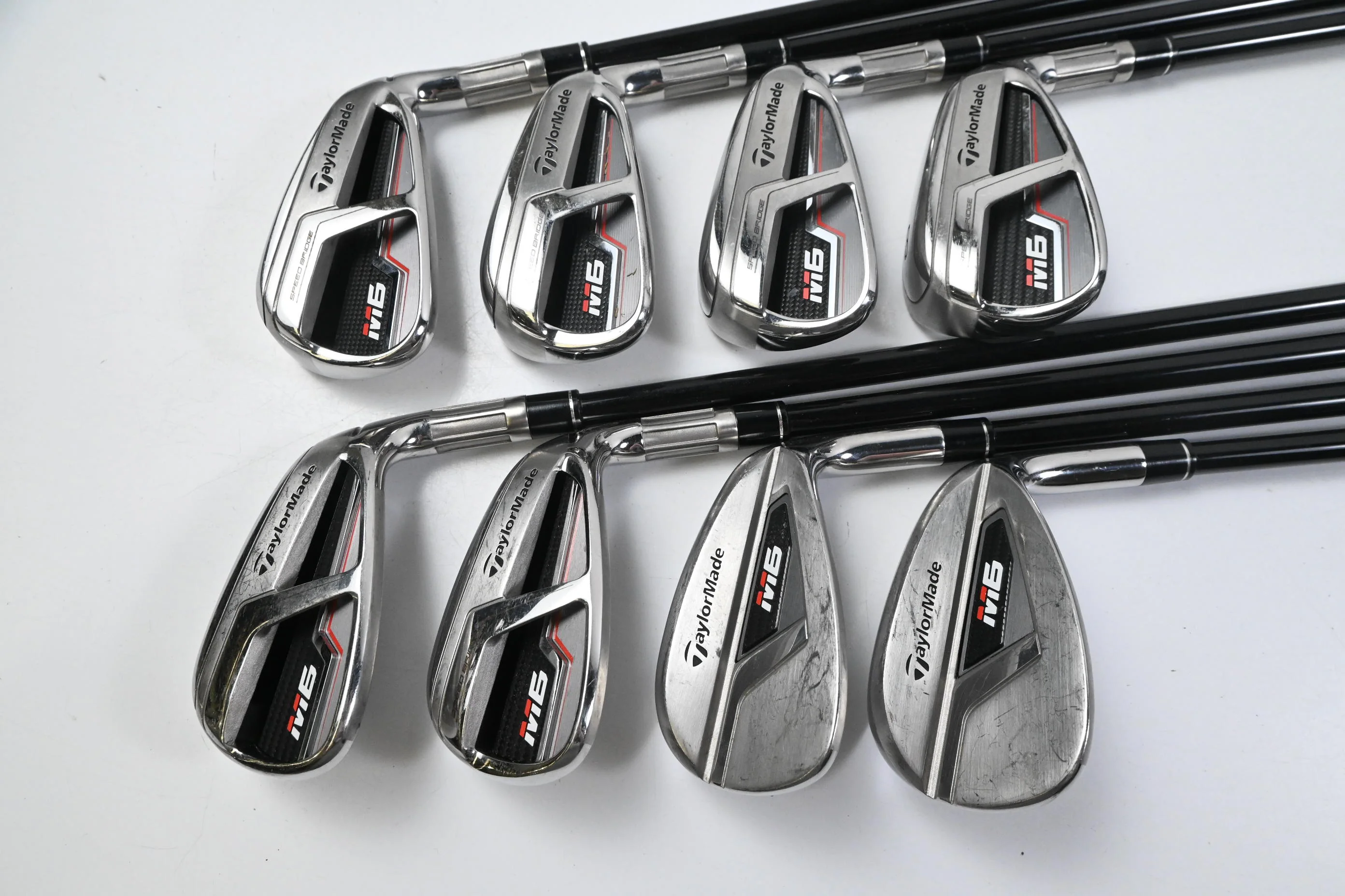 Taylormade M6 Irons / 5-PW+GW+SW / Senior Flex Fujikura Atmos Orange 5 Shafts - Image 2
