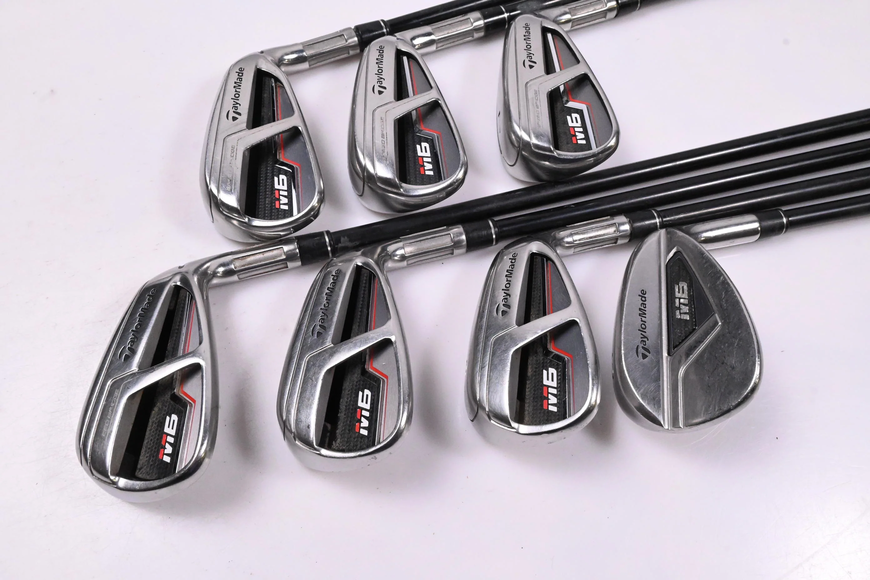 Taylormade M6 Irons / 5-PW+SW / Senior Flex Fujikura Atmos Orange 5 Shafts - Image 2