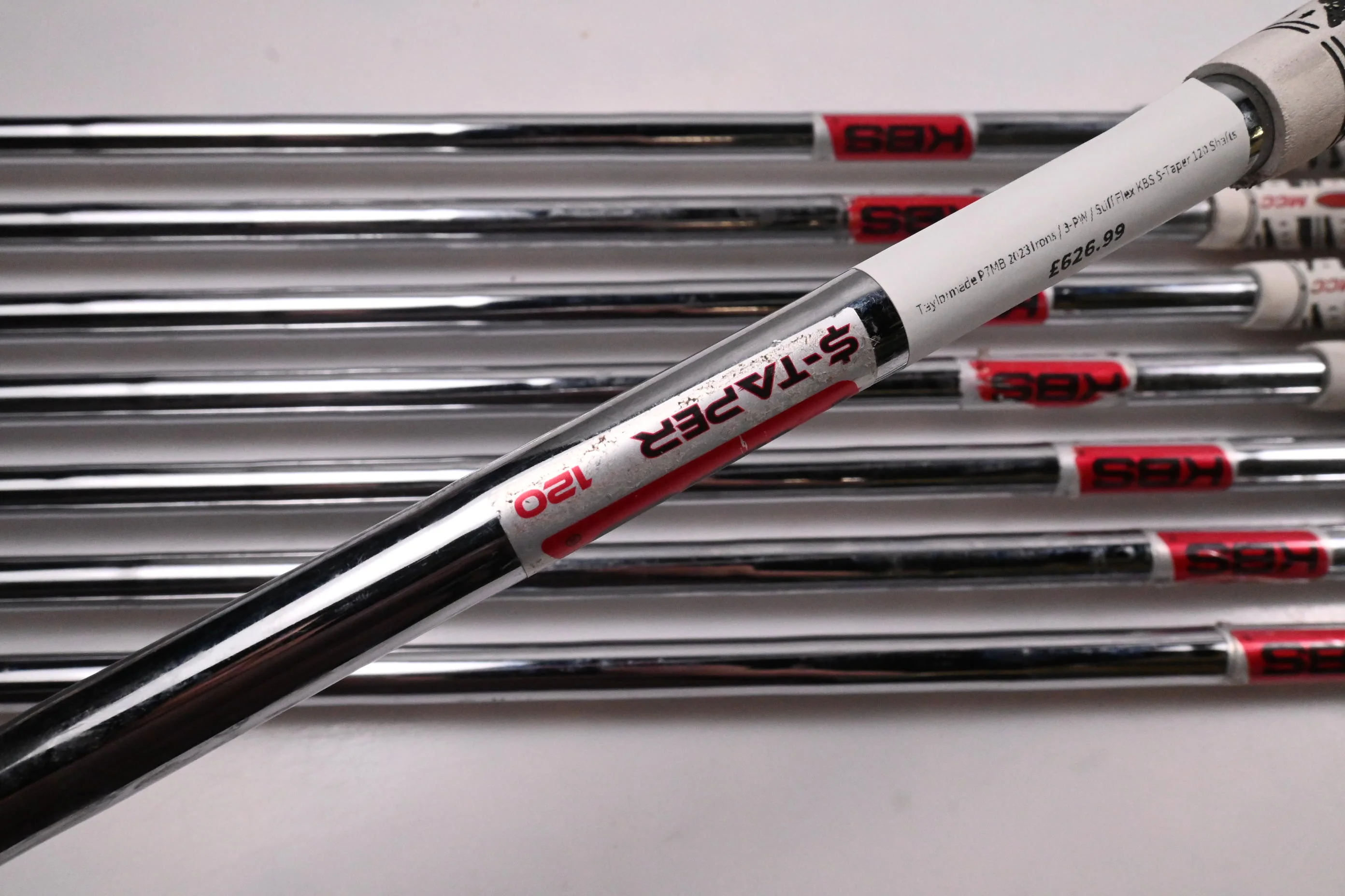 Taylormade P7MB 2023 Irons / 3-PW / Stiff Flex KBS $-Taper 120 Shafts - Image 6