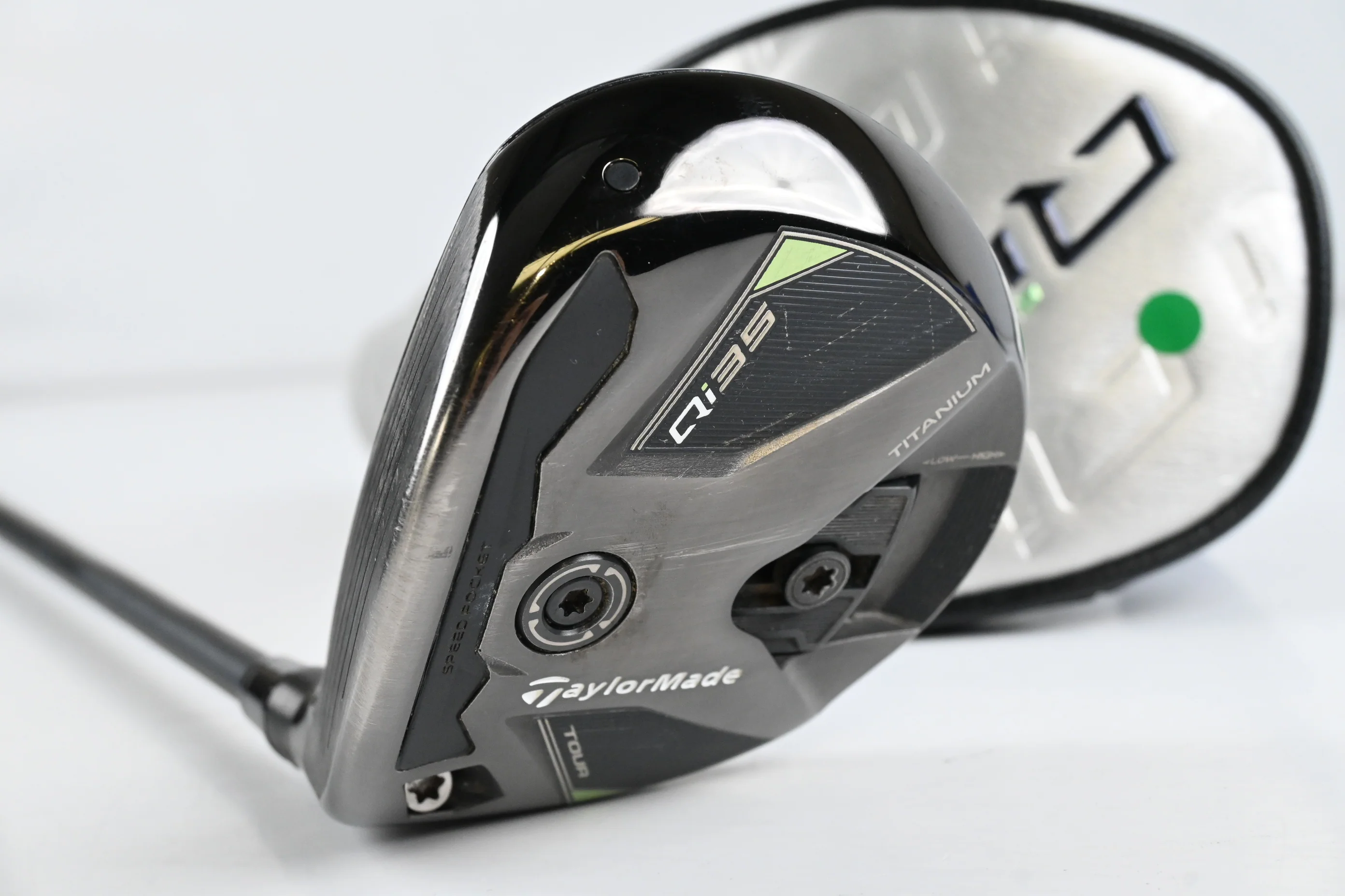 Left Hand Taylormade Qi35 Tour #5 Wood / 18 Degree / Stiff Flex Dark Waves