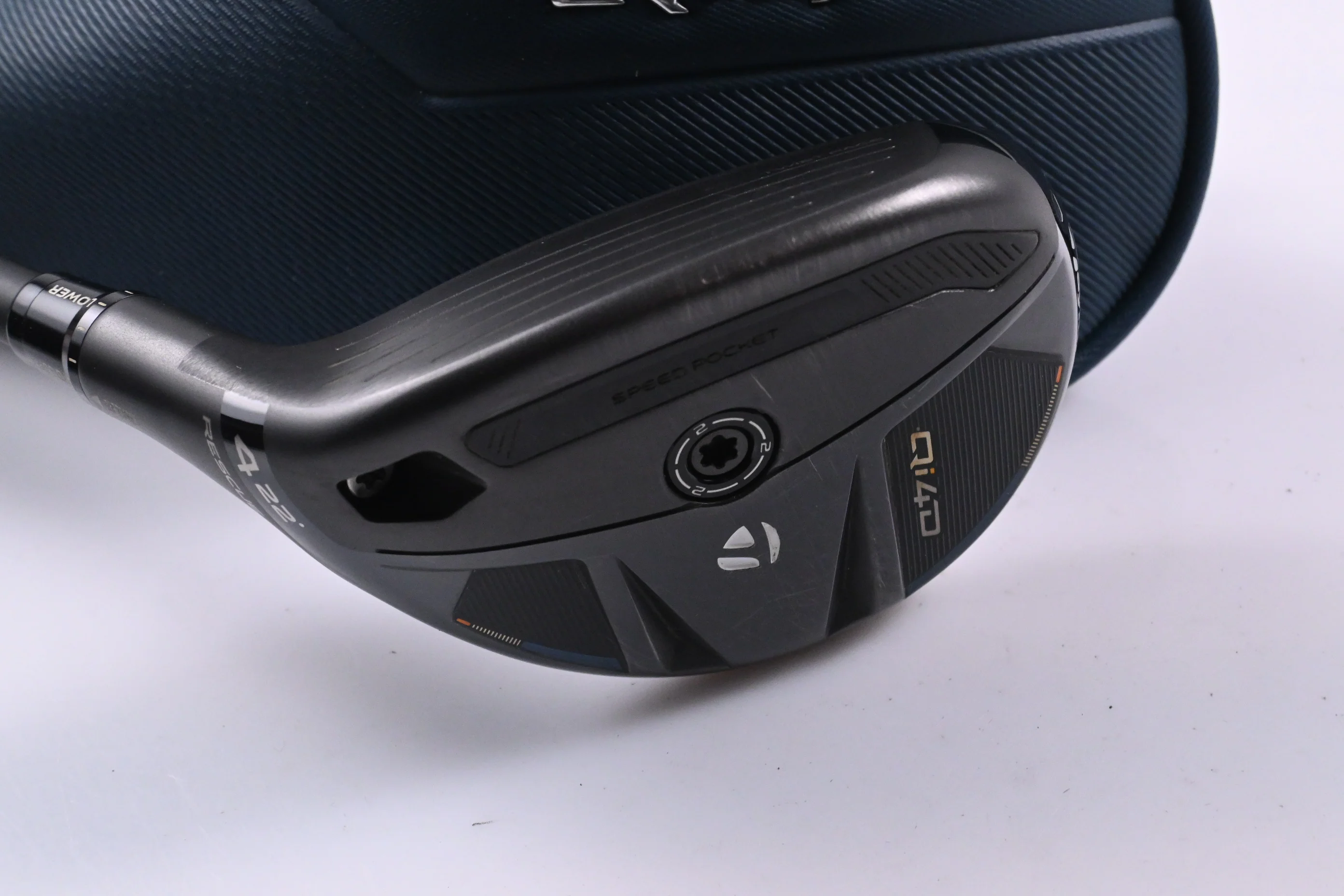 Left Hand Taylormade Qi4D #4 Hybrid / 22 Degree / Stiff Flex KBS Reax 75 Shaft - Image 2