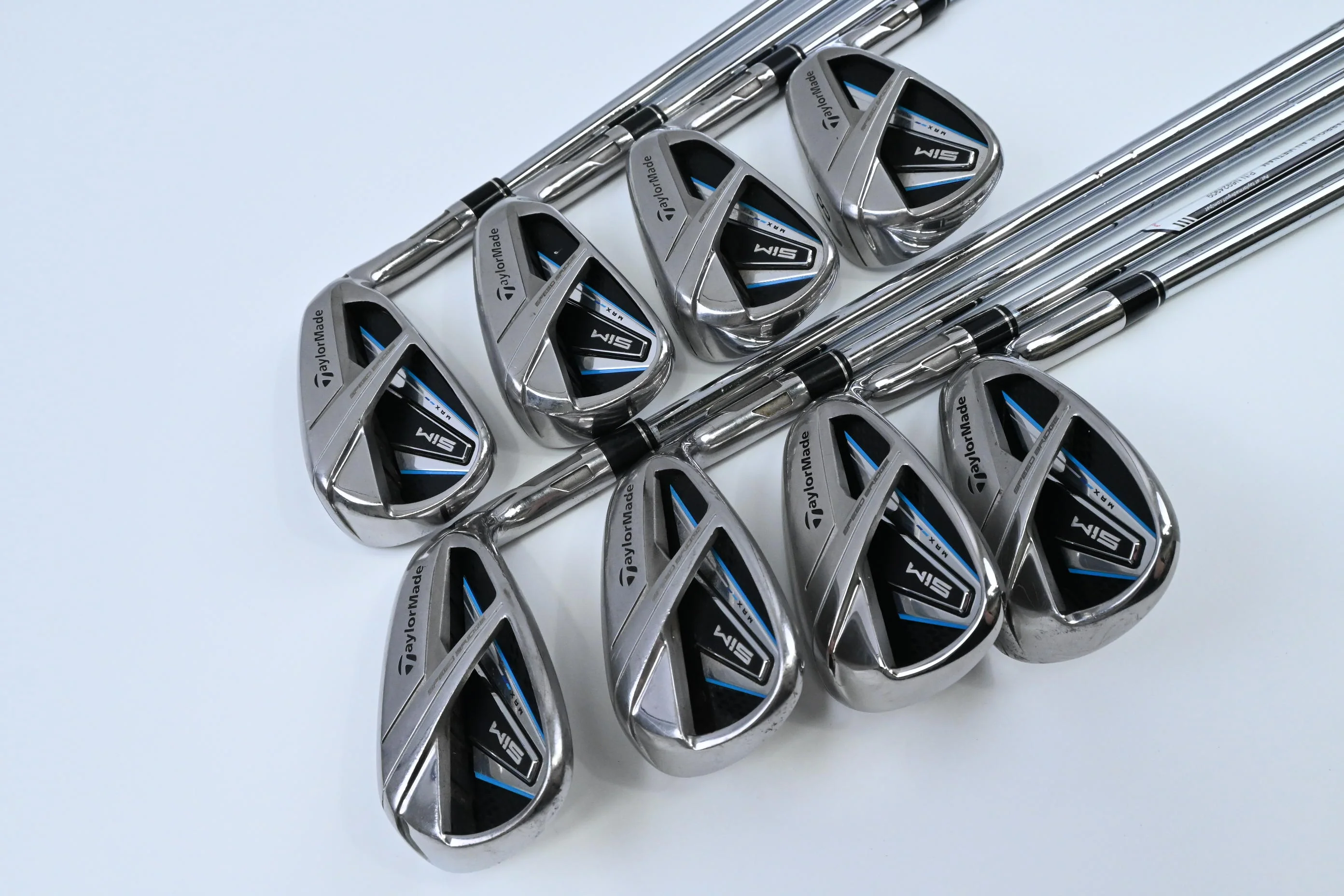 Taylormade SIM Max Irons / 5-PW+AW+SW / Stiff Flex KBS Max 85 Shafts - Image 2