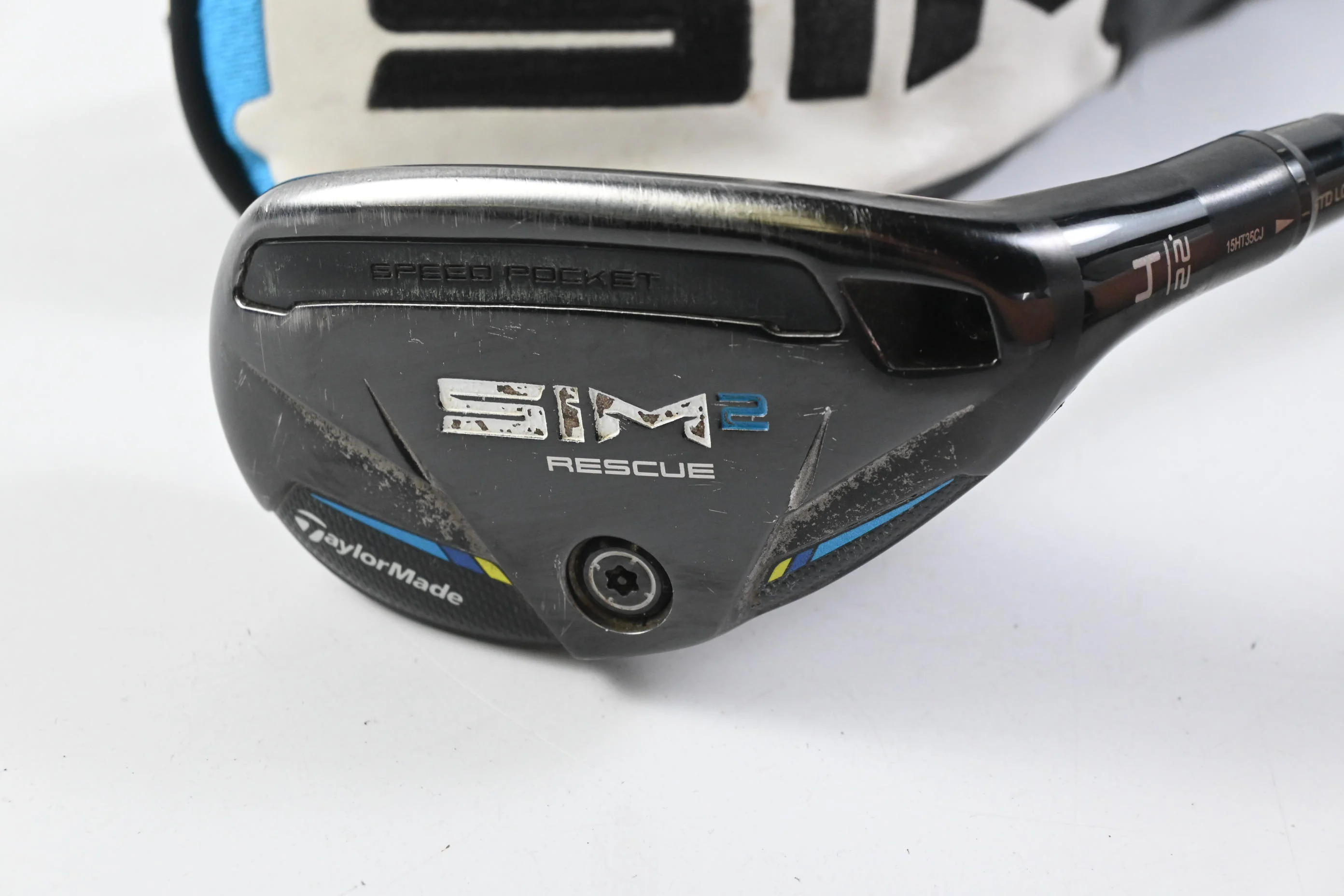 Taylormade SIM2 #4 Hybrid / 22 Degree / Stiff Flex Tensei AV Raw Blue 80 Shaft - Image 2