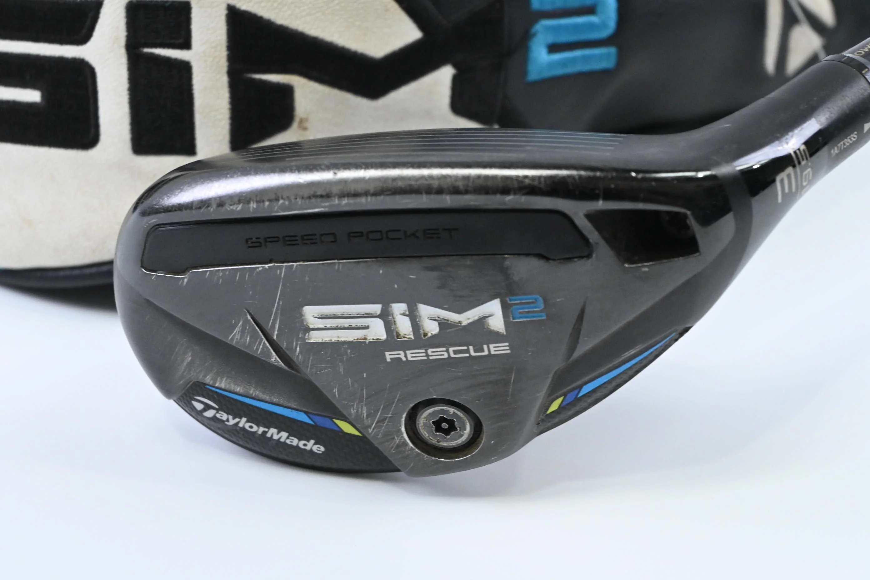 Taylormade SIM2 #3 Hybrid / 19.5 Degree / Stiff Flex Tensei AV Raw Blue 80 Shaft - Image 2