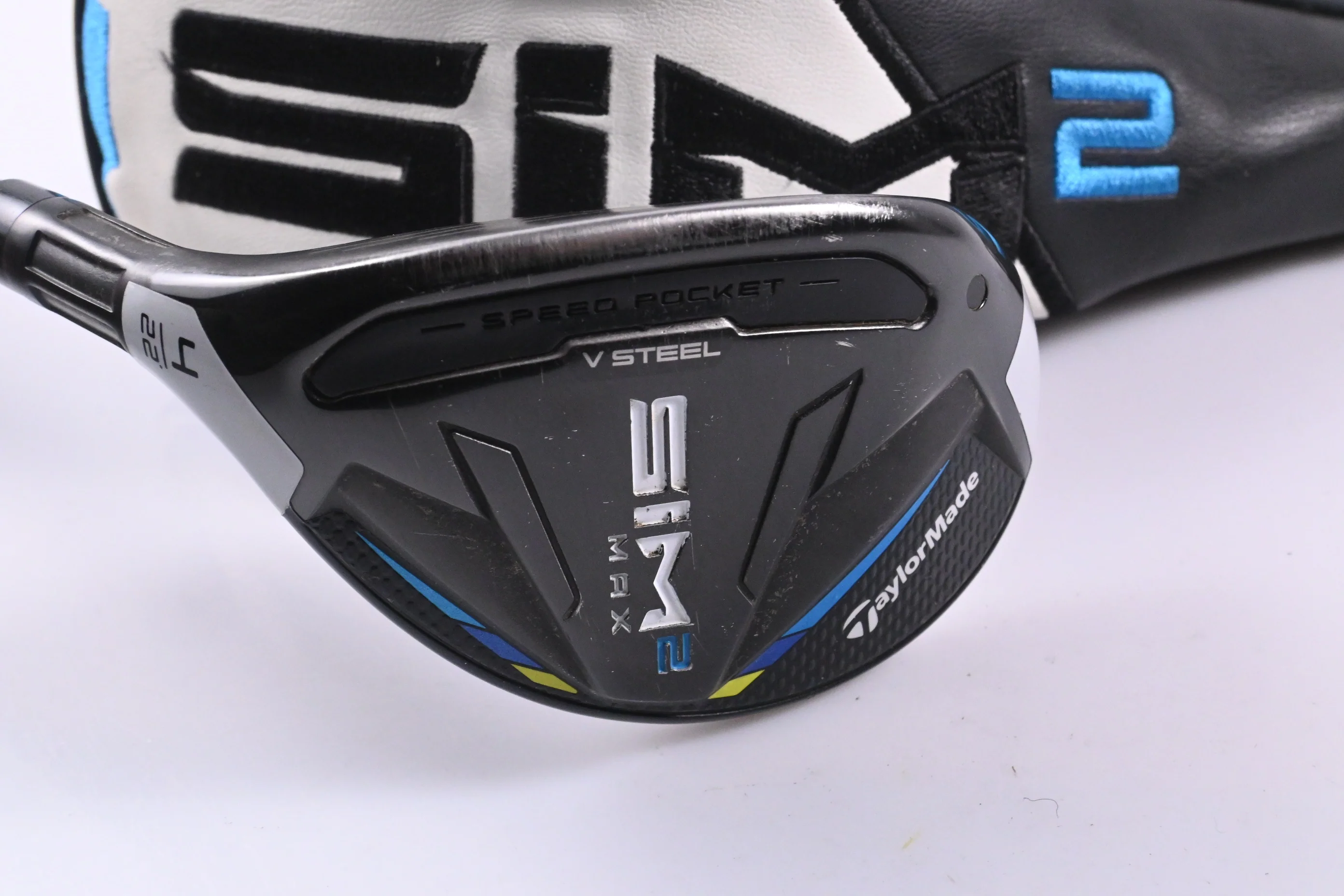 Left Hand Taylormade SIM2 Max #4 Hybrid / 22 Degree / Stiff Flex Ventus Blue 7 - Image 2
