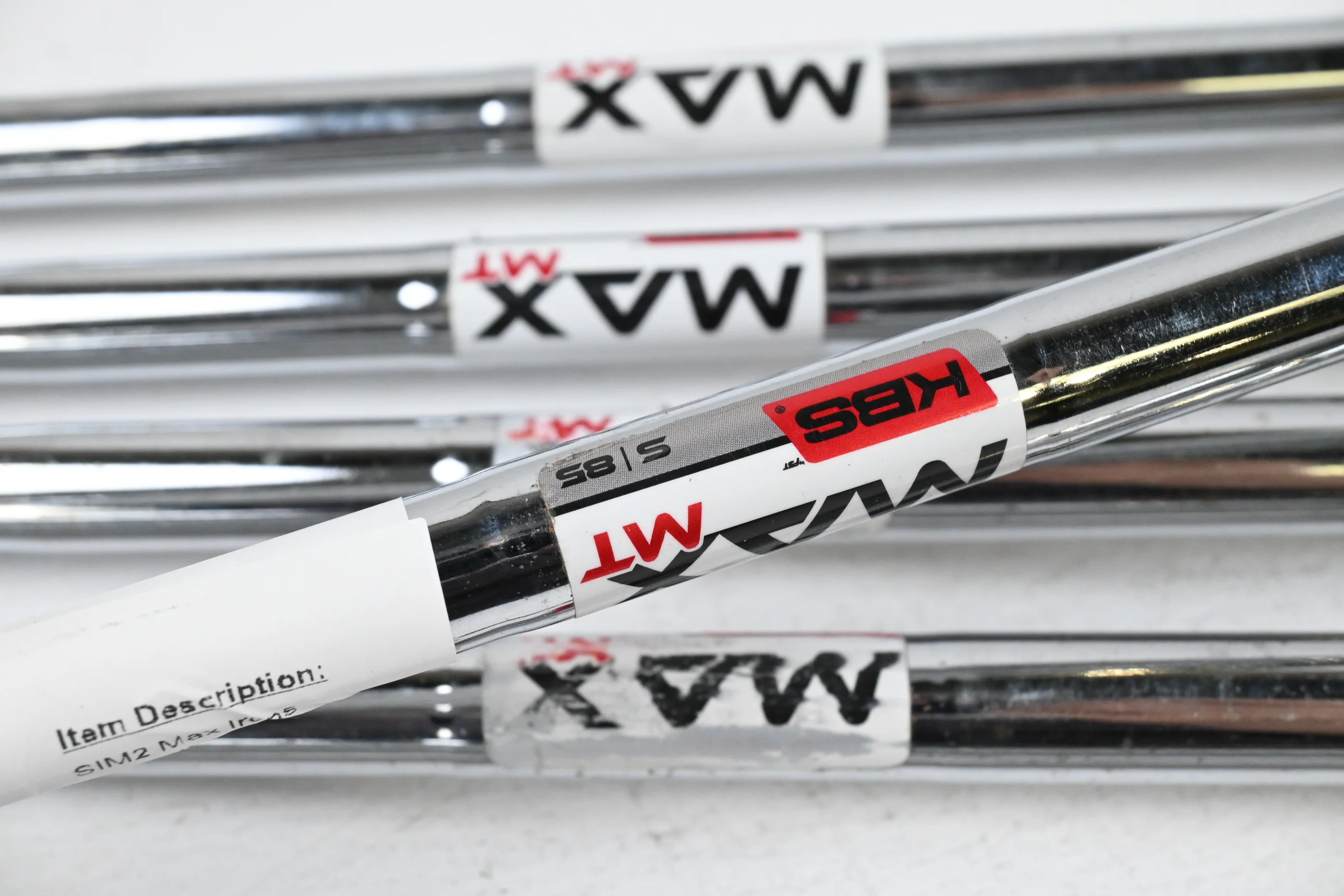 Taylormade SIM2 Max Irons / 5-PW / Stiff Flex KBS MAX MT 85 Shafts - Image 5