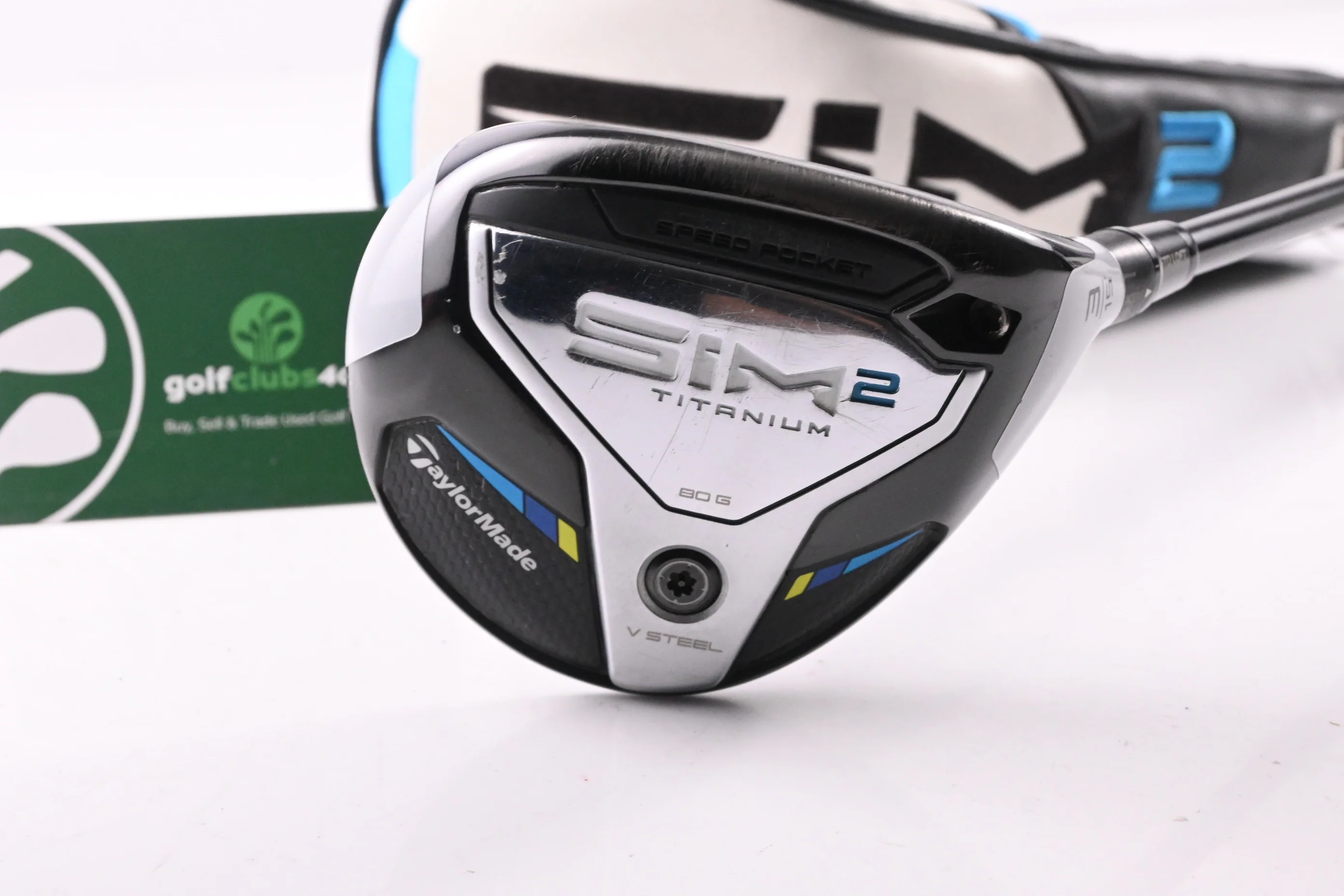 Taylormade SIM2 Ti #3 Wood / 15 Degree / Stiff Flex Tensei AV RAW Blue 65 Shaft - Image 2