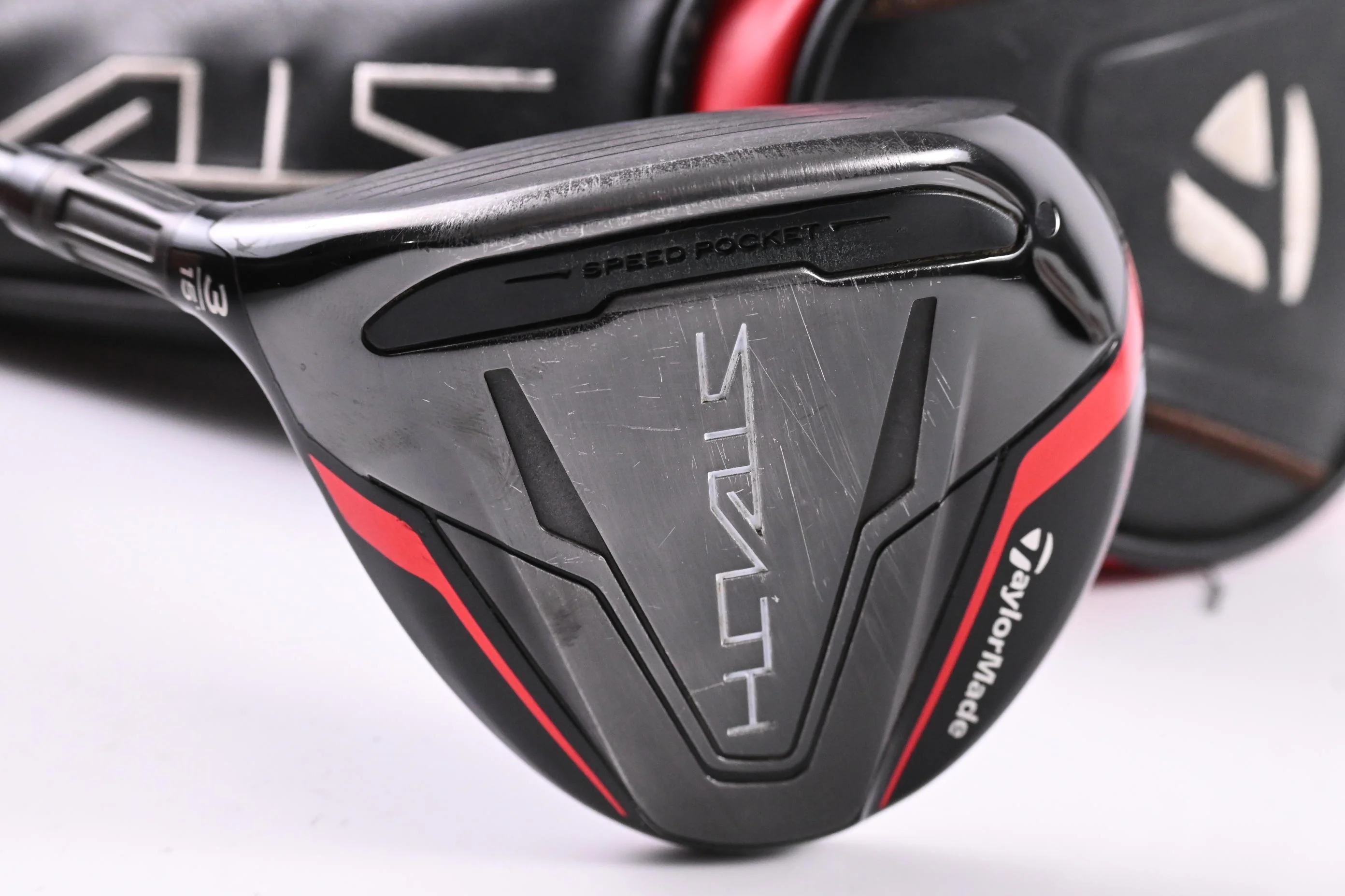 Left Hand Taylormade Stealth #3 Wood / 15 Degree / Stiff Flex HZRDUS Smoke RDX Red 75 Shaft