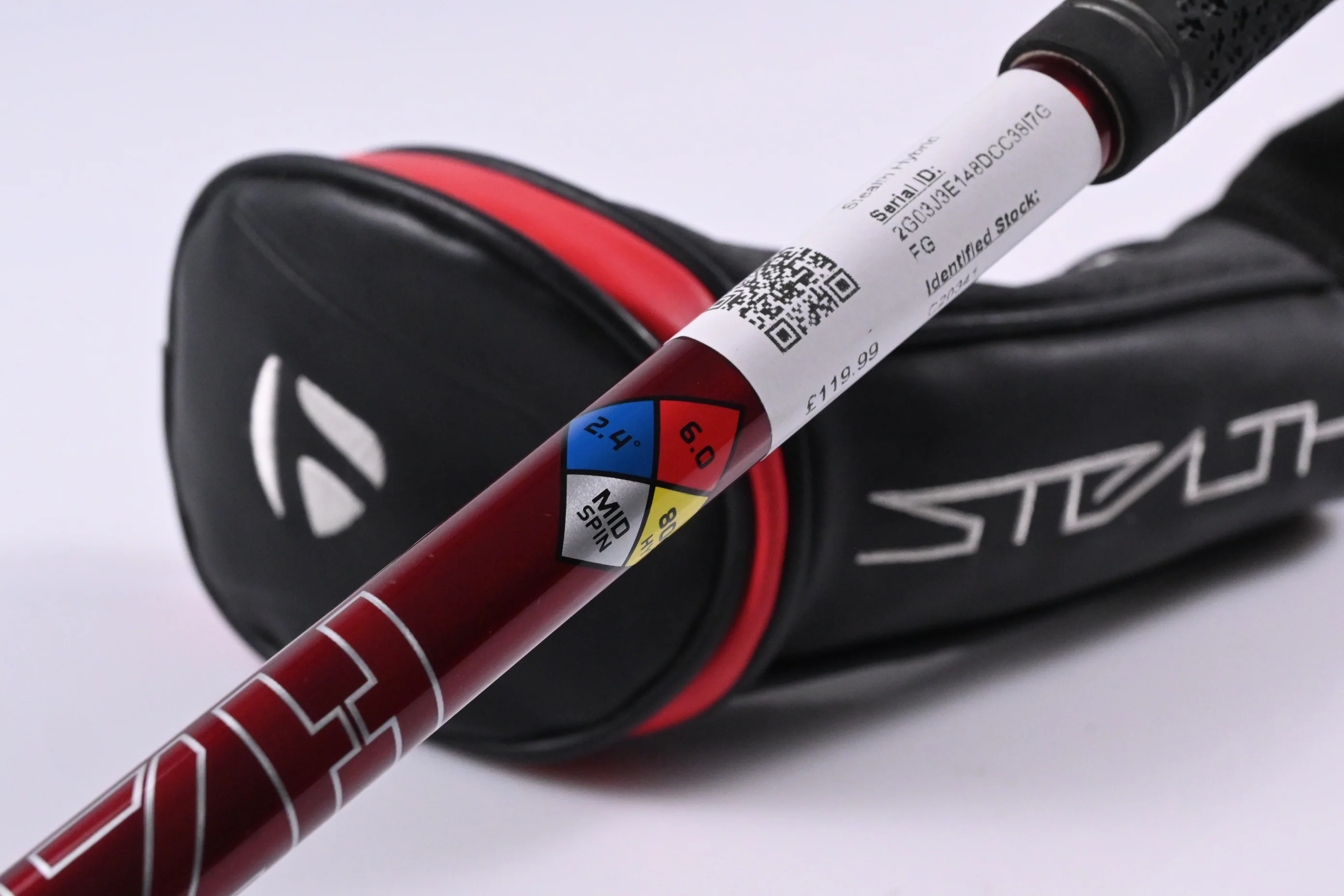 Taylormade Stealth Plus #3 Hybrid / 19.5 Degree / Stiff Flex HZRDUS Smoke Red 80 - Image 6