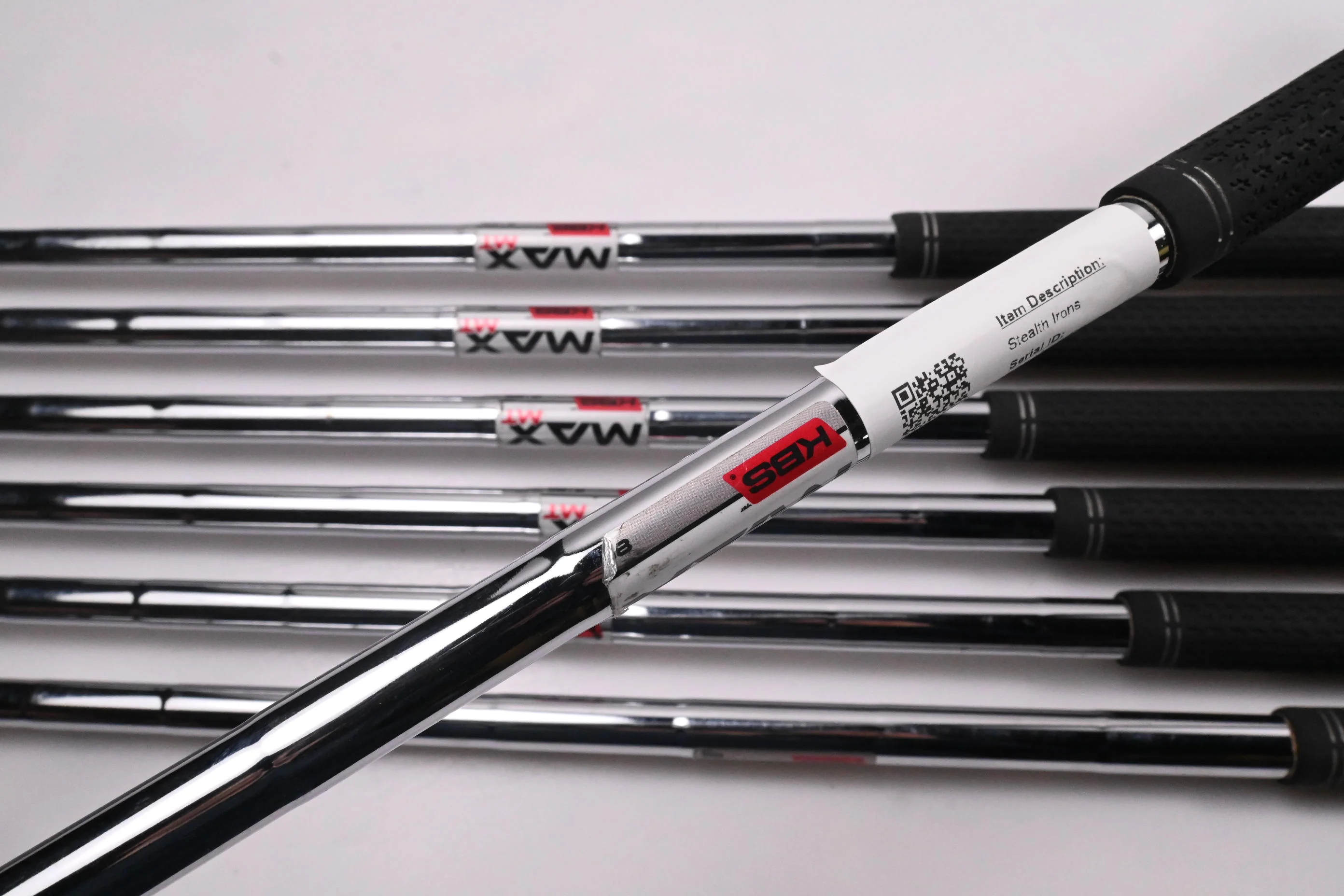Taylormade Stealth Irons / 5-PW+SW / Stiff Flex KBS MAX 80 Shafts - Image 5