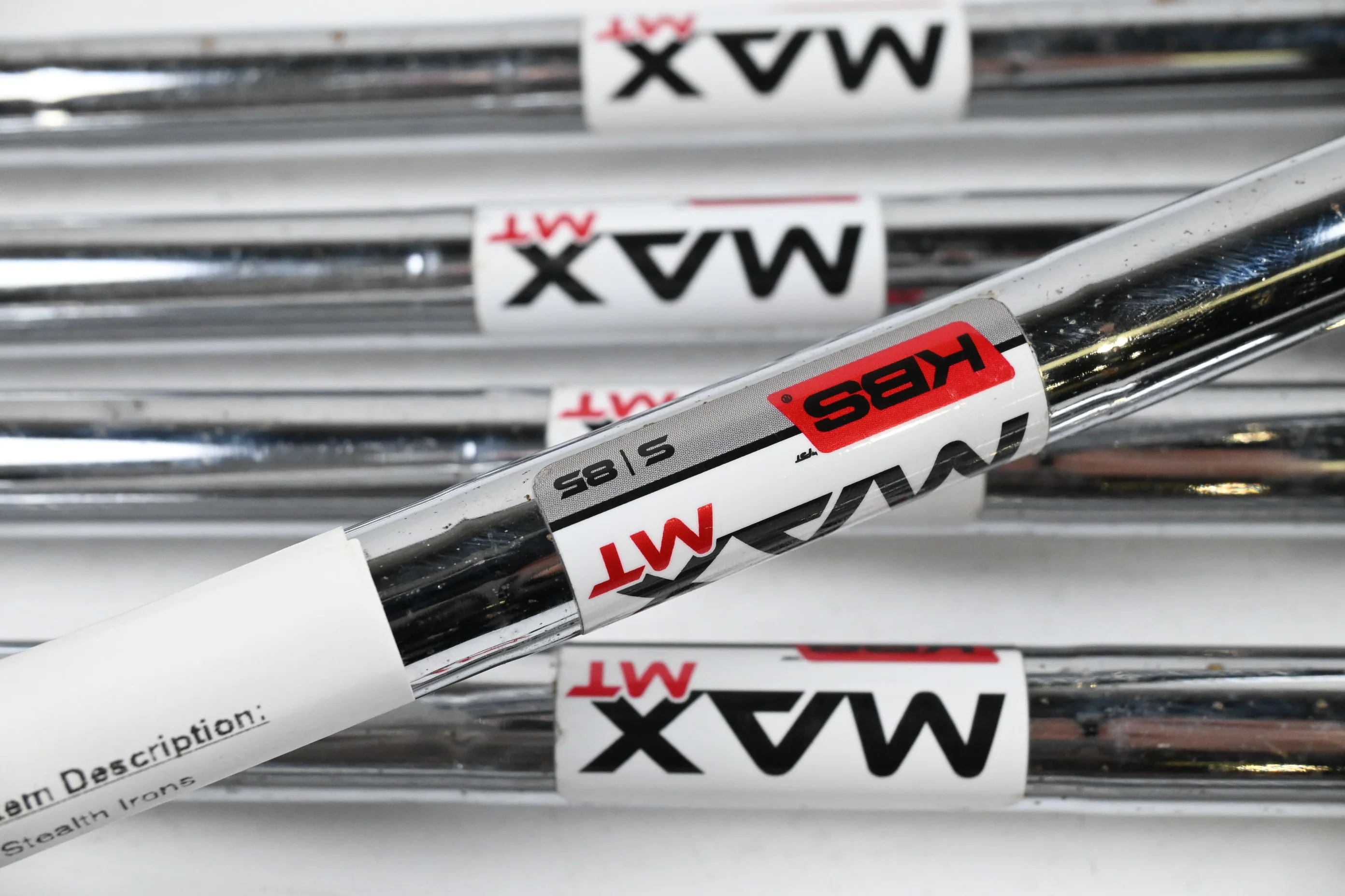 Taylormade Stealth Irons / 5-PW / Stiff Flex KBS MAX MT 85 Shafts - Image 5