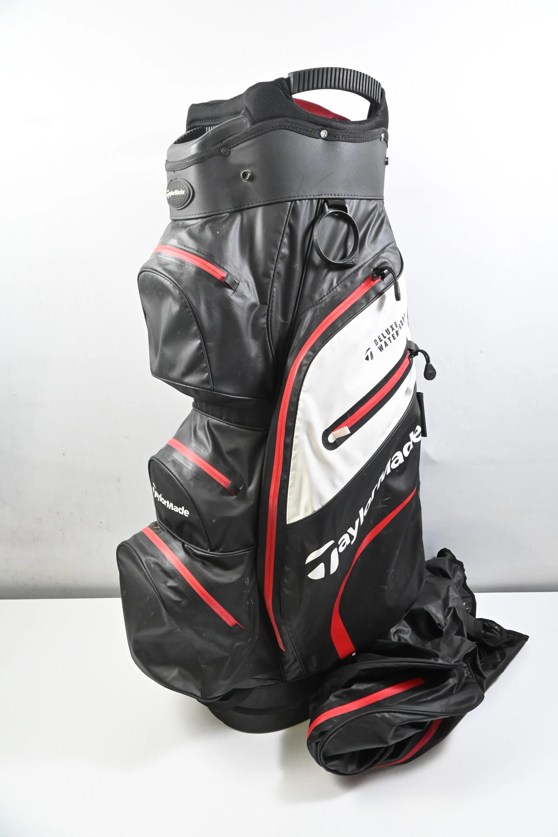 Taylormade Deluxe Cart Bag / 15-Way Divider / Black, White & Red