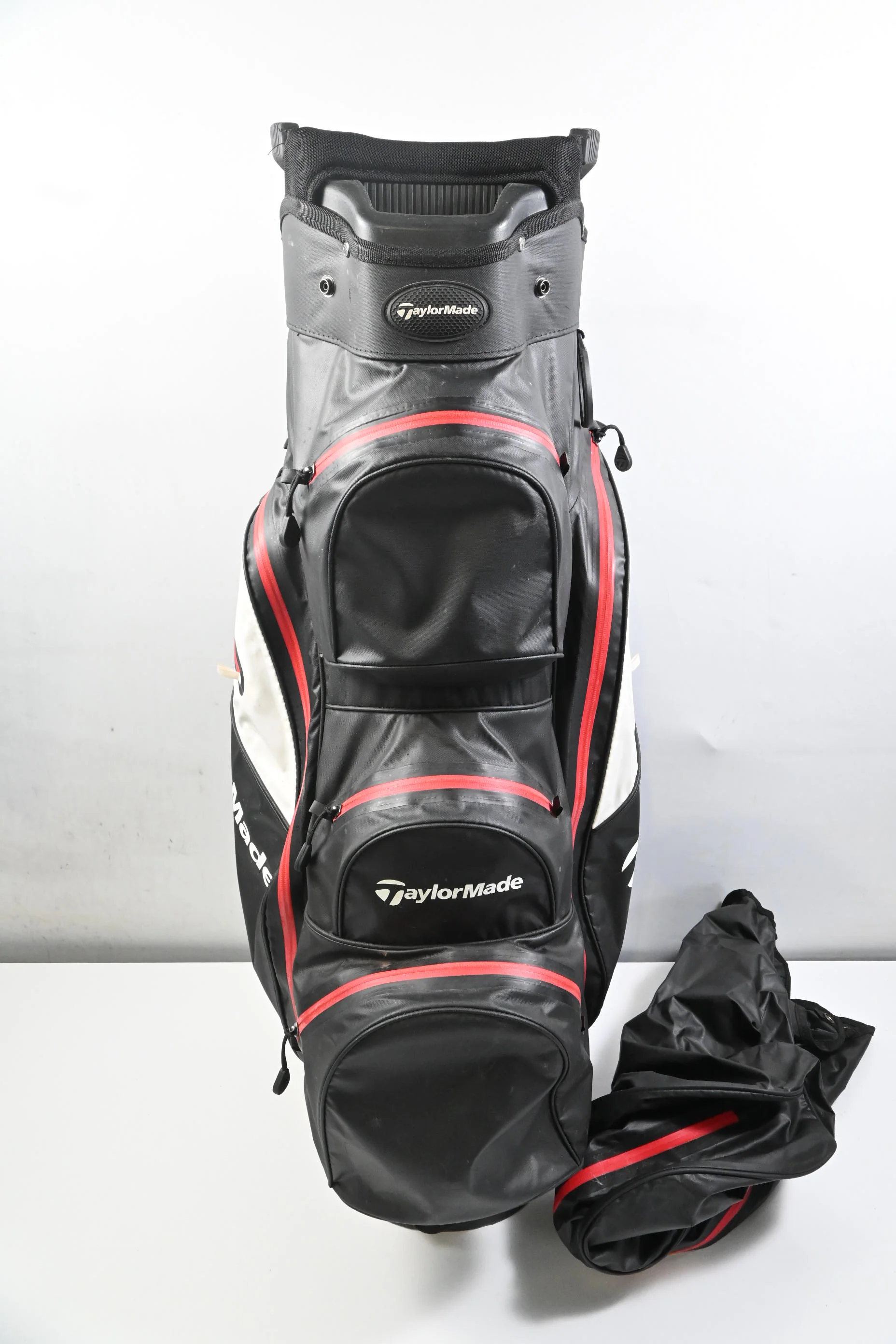 Taylormade Deluxe Cart Bag / 15-Way Divider / Black, White & Red - Image 3