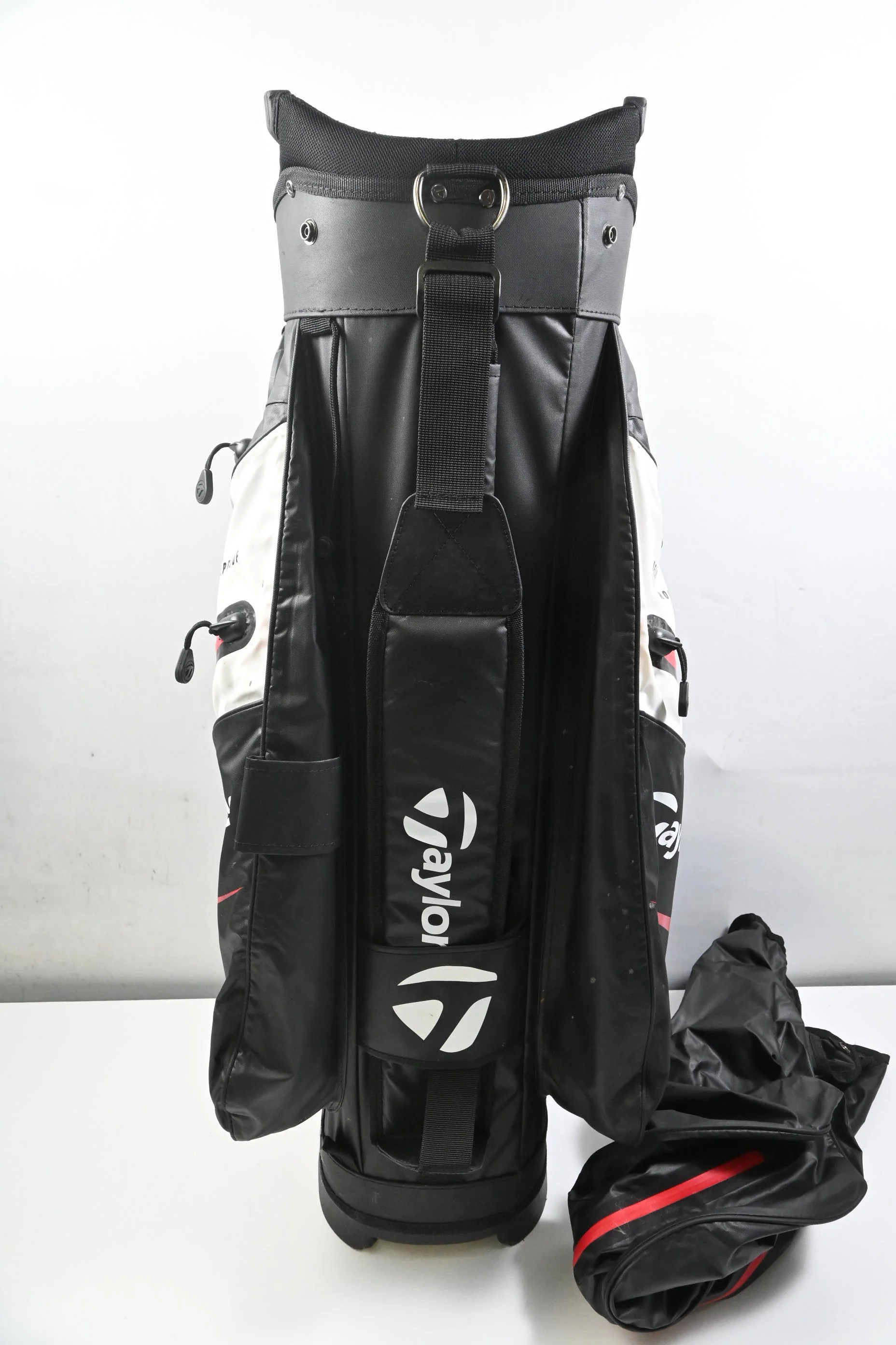 Taylormade Deluxe Cart Bag / 15-Way Divider / Black, White & Red - Image 4